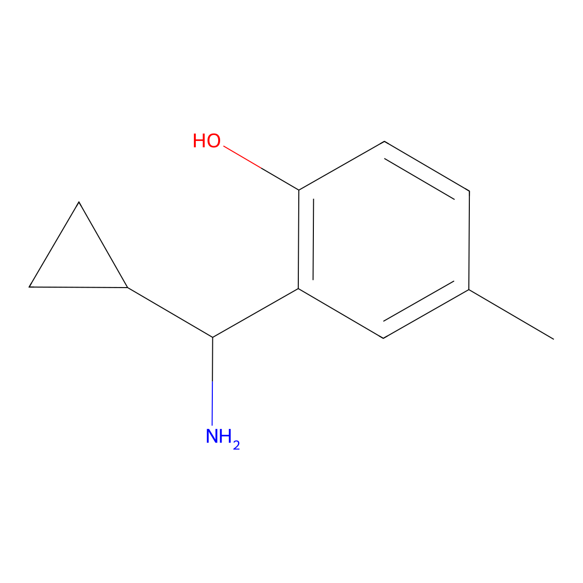 2-[Amino(cyclopropyl)methyl]-4-methylphenol molecular structure, CAS 1270413-97-2