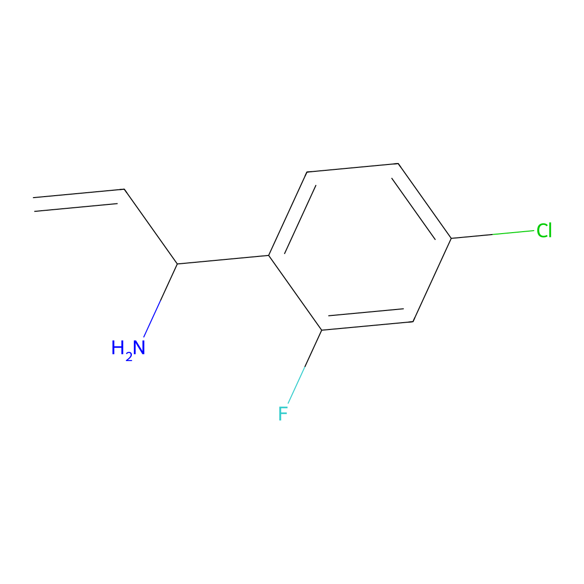 1-(4-Chloro-2-fluorophenyl)prop-2-en-1-amine molecular structure, CAS 1270414-56-6