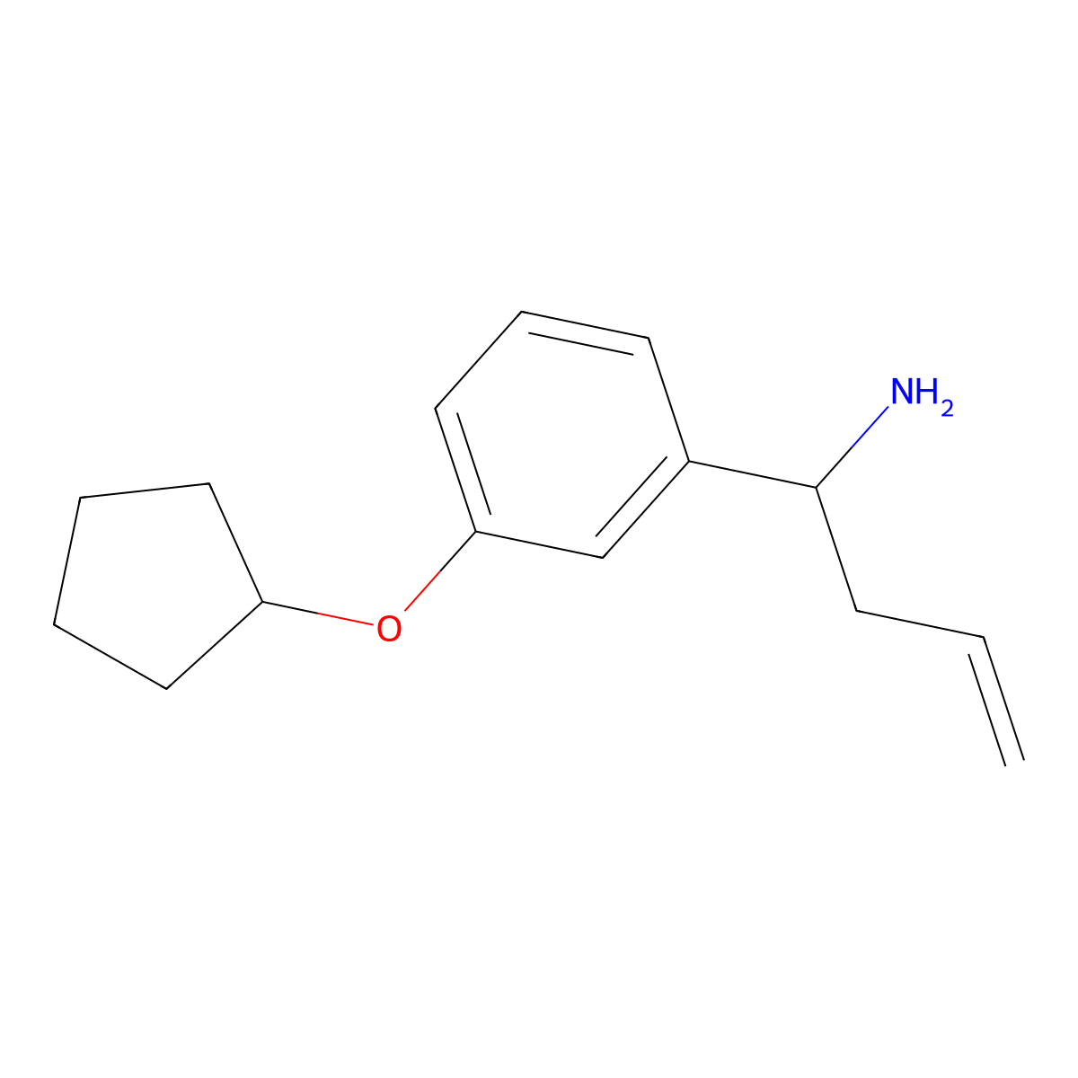 1-(3-Cyclopentyloxyphenyl)but-3-enylamine molecular structure, CAS 1270415-09-2