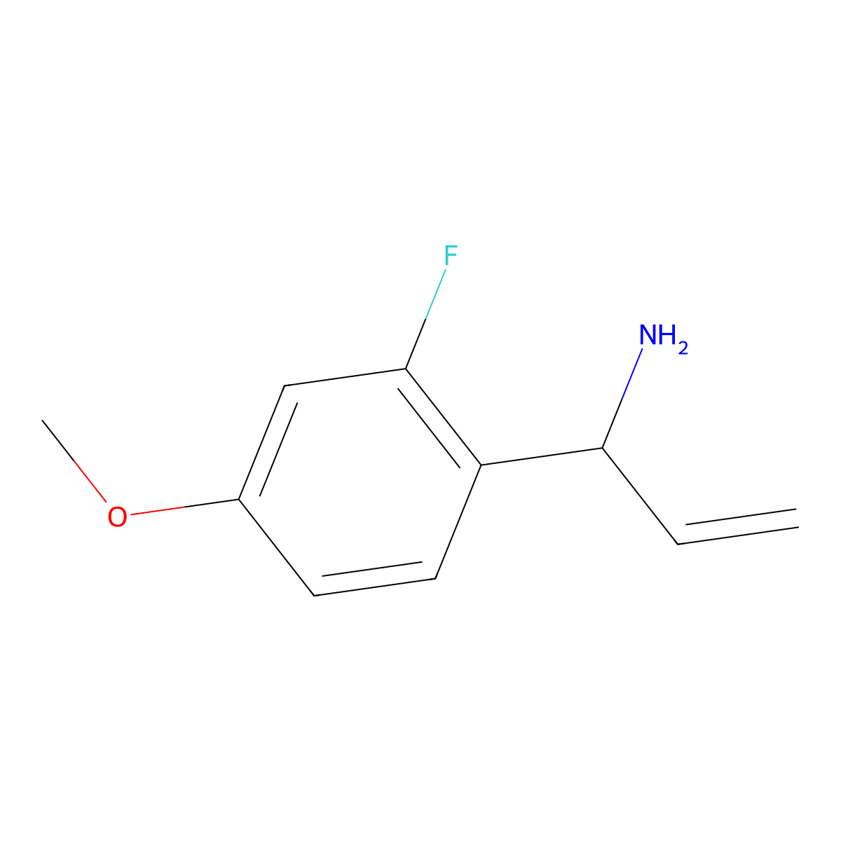 1-(2-Fluoro-4-methoxyphenyl)prop-2-EN-1-amine molecular structure, CAS 1270415-63-8