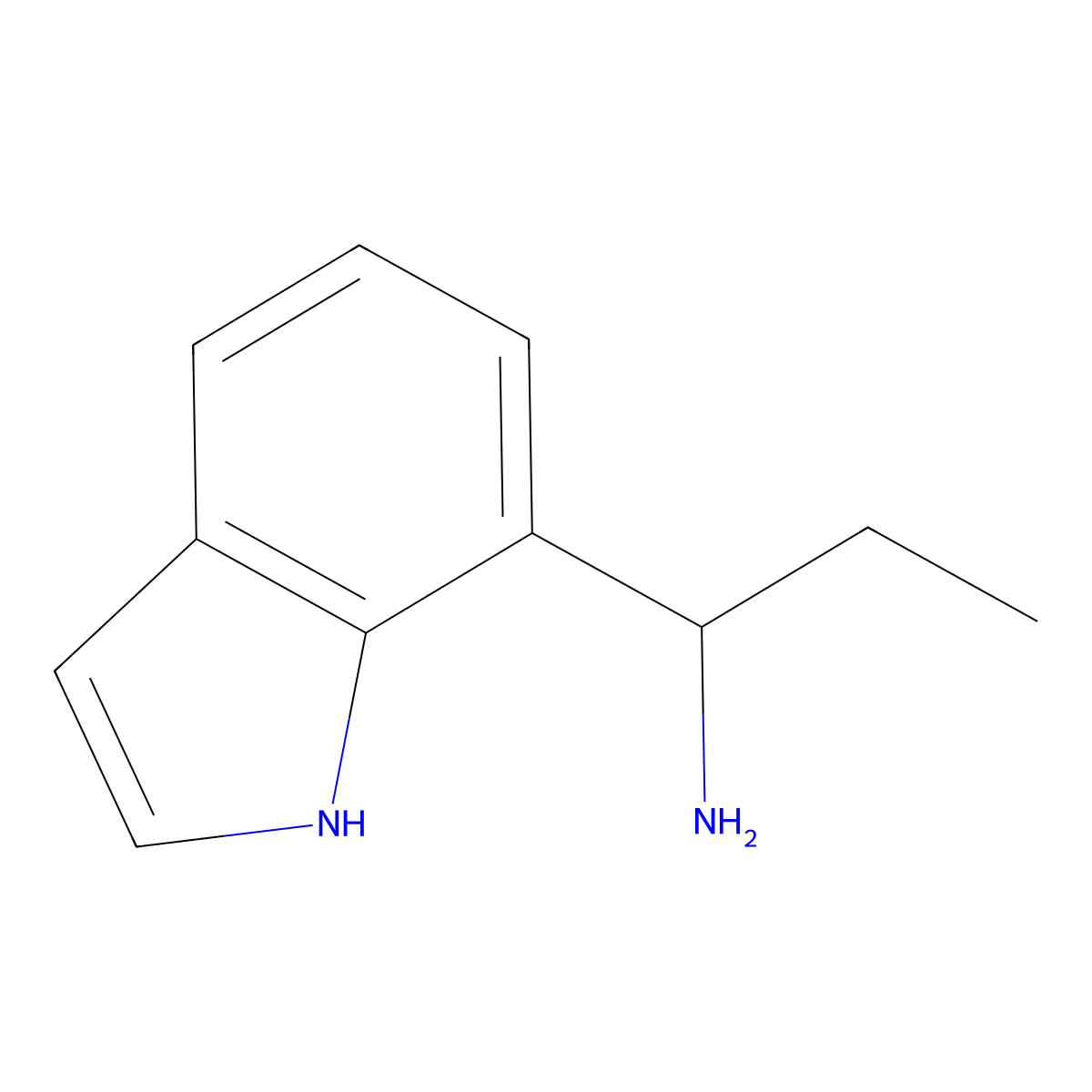 1-(1H-indol-7-yl)propan-1-amine molecular structure, CAS 1270418-16-0