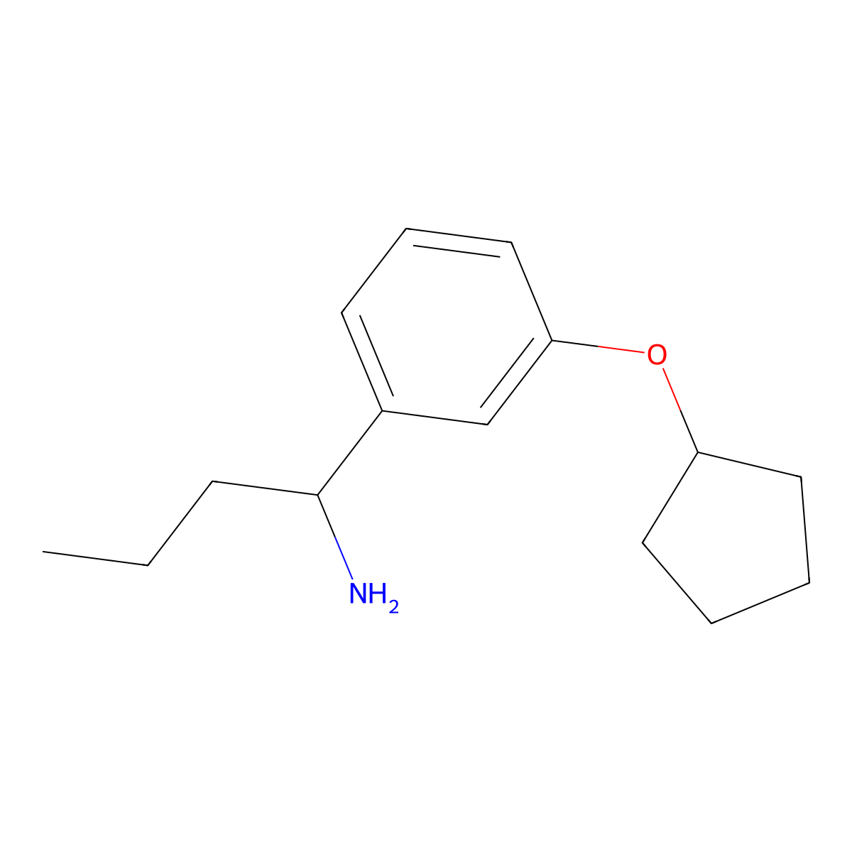 1-(3-Cyclopentyloxyphenyl)butylamine molecular structure, CAS 1270418-56-8