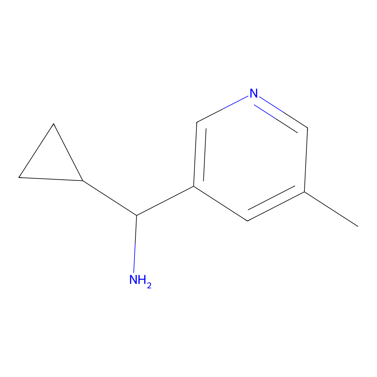Cyclopropyl(5-methylpyridin-3-yl)methanamine molecular structure, CAS 1270418-67-1