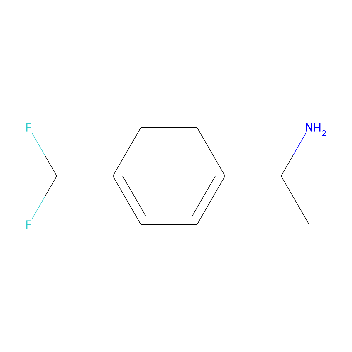 1-[4-(Difluoromethyl)phenyl]ethan-1-amine molecular structure, CAS 1270419-33-4