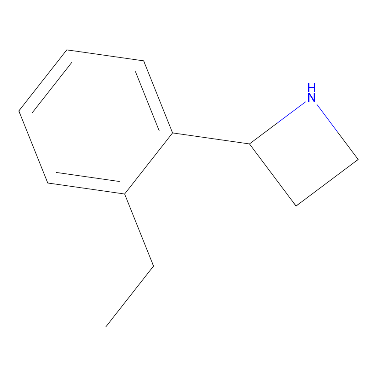 2-(2-Ethylphenyl)azetidine molecular structure, CAS 1270420-43-3