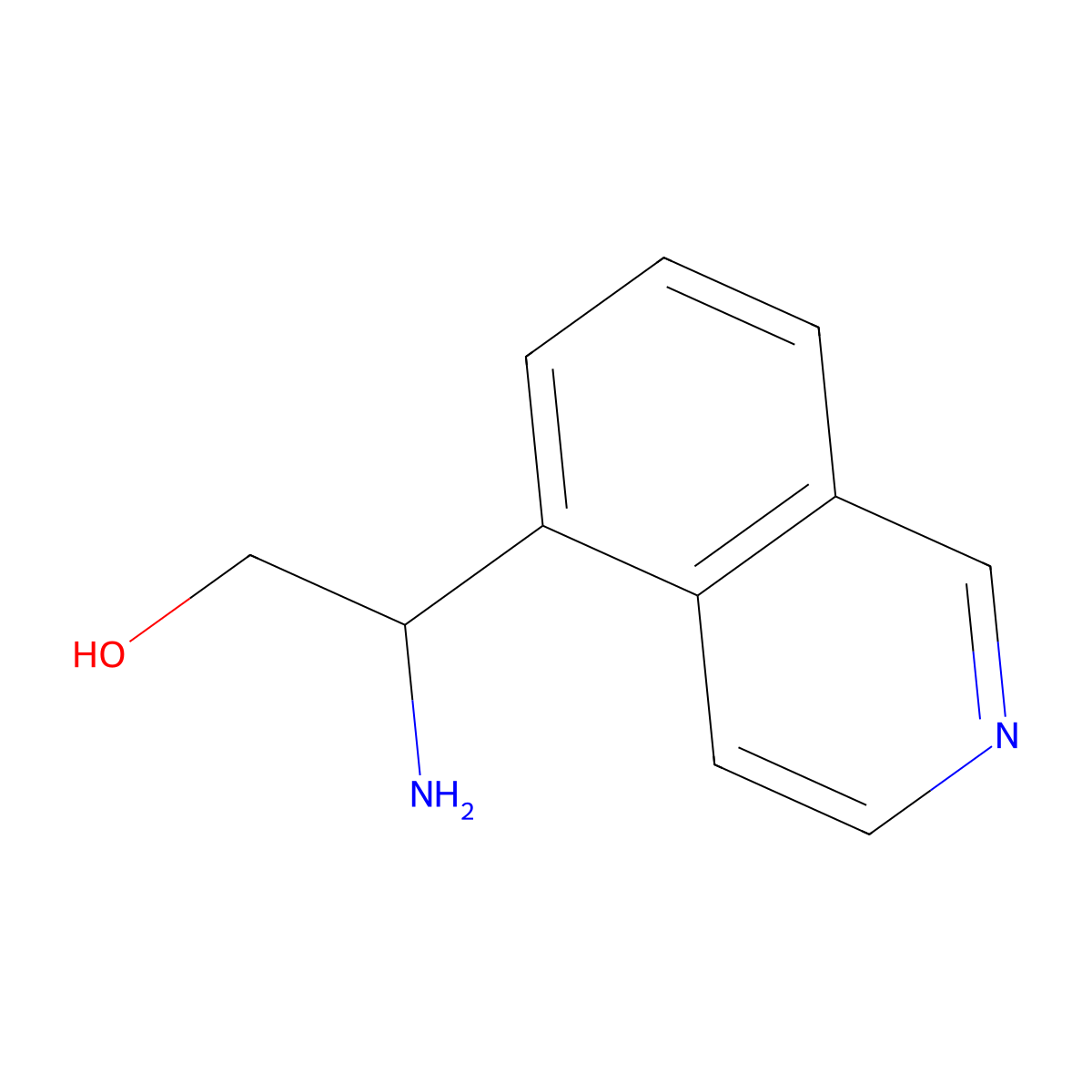 2-Amino-2-(isoquinolin-5-yl)ethan-1-ol molecular structure, CAS 1270421-07-2
