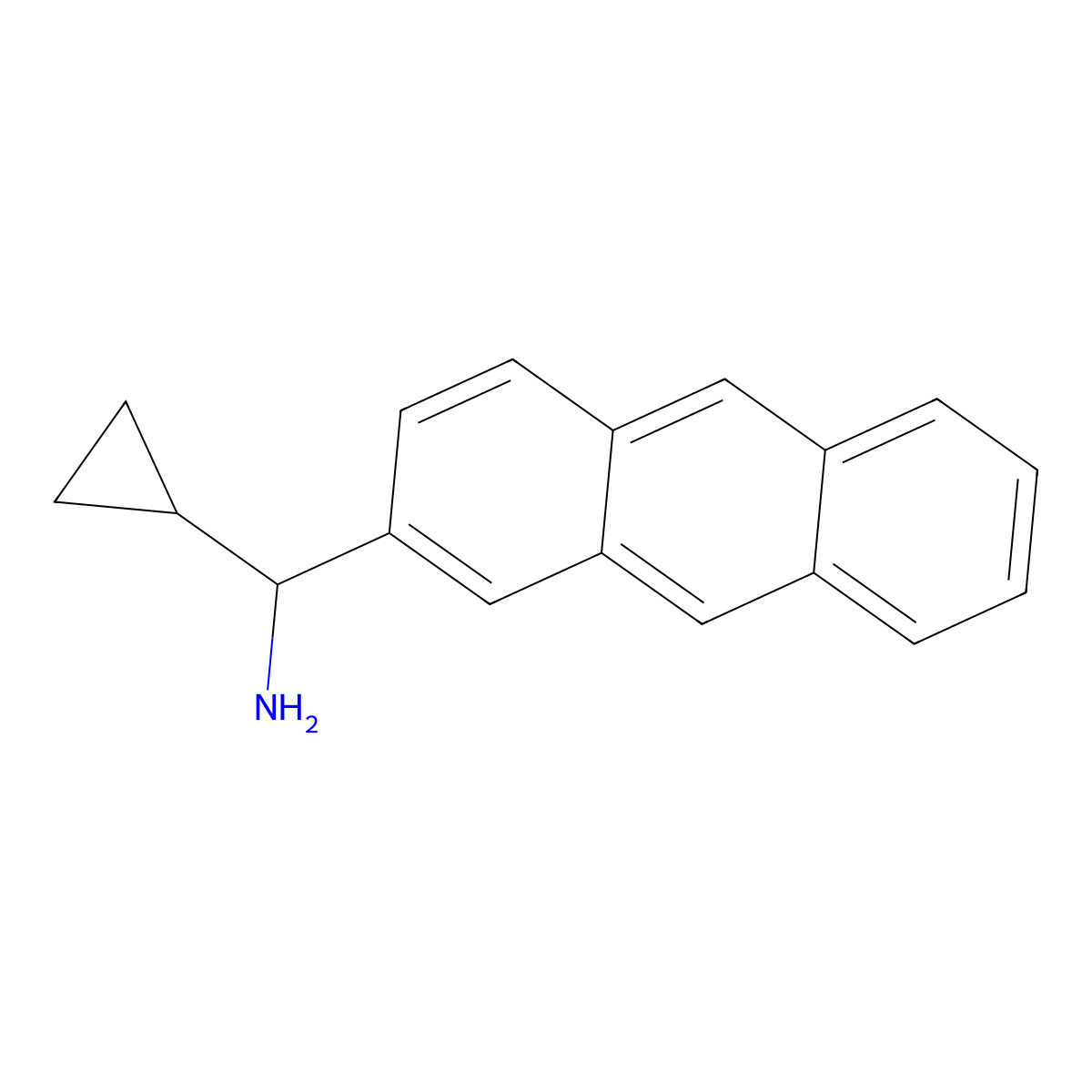 2-Anthrylcyclopropylmethylamine molecular structure, CAS 1270421-38-9