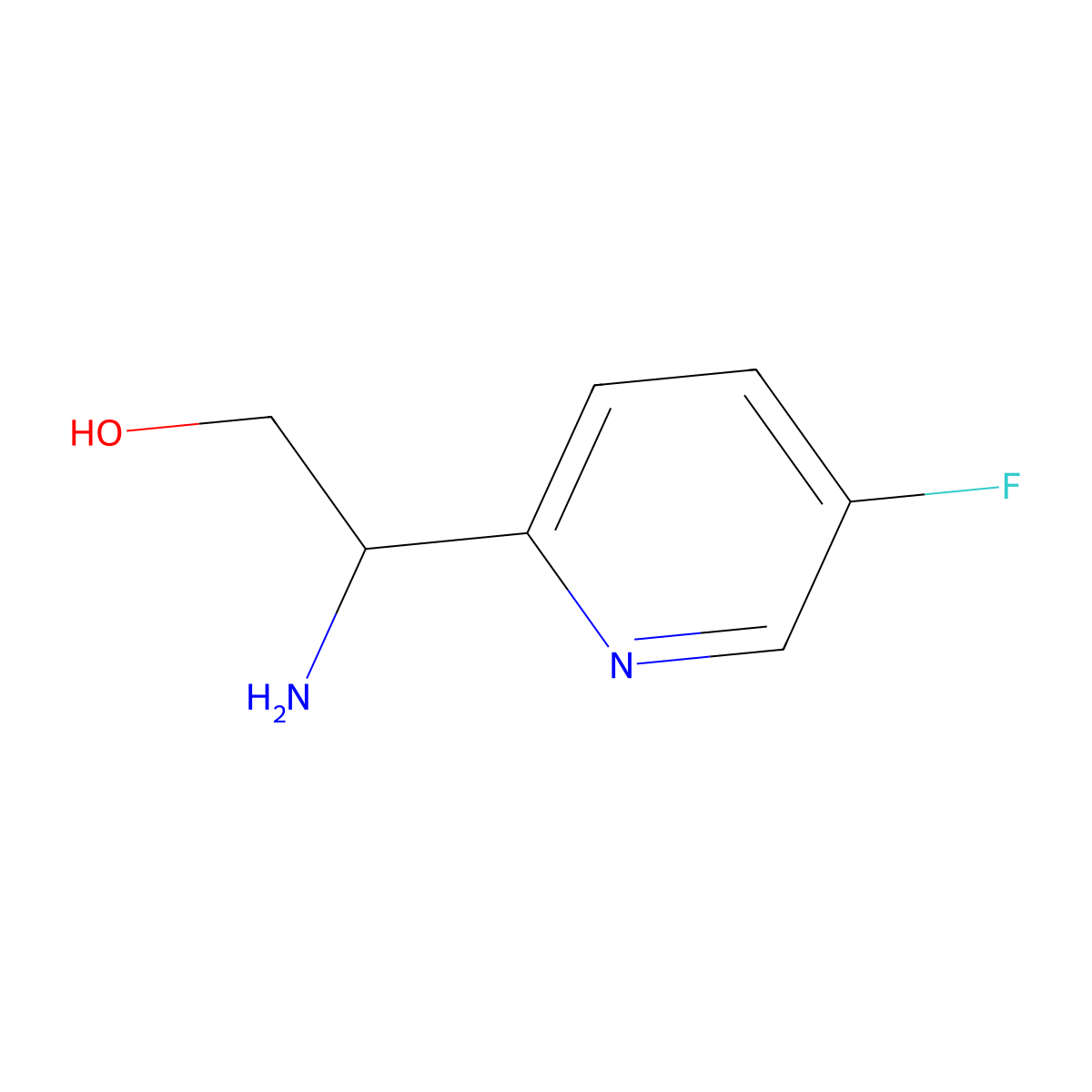 2-Amino-2-(5-fluoropyridin-2-yl)ethan-1-ol molecular structure, CAS 1270422-15-5
