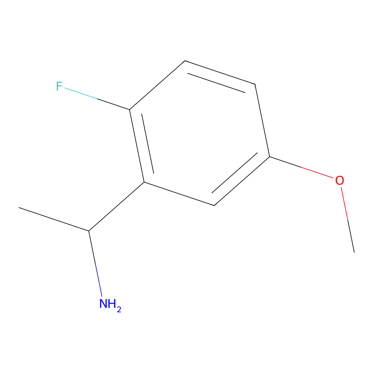 1-(2-Fluoro-5-methoxyphenyl)ethan-1-amine molecular structure, CAS 1270423-34-1