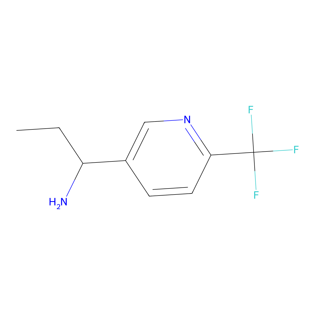 1-(6-(Trifluoromethyl)pyridin-3-yl)propan-1-amine molecular structure, CAS 1270424-42-4