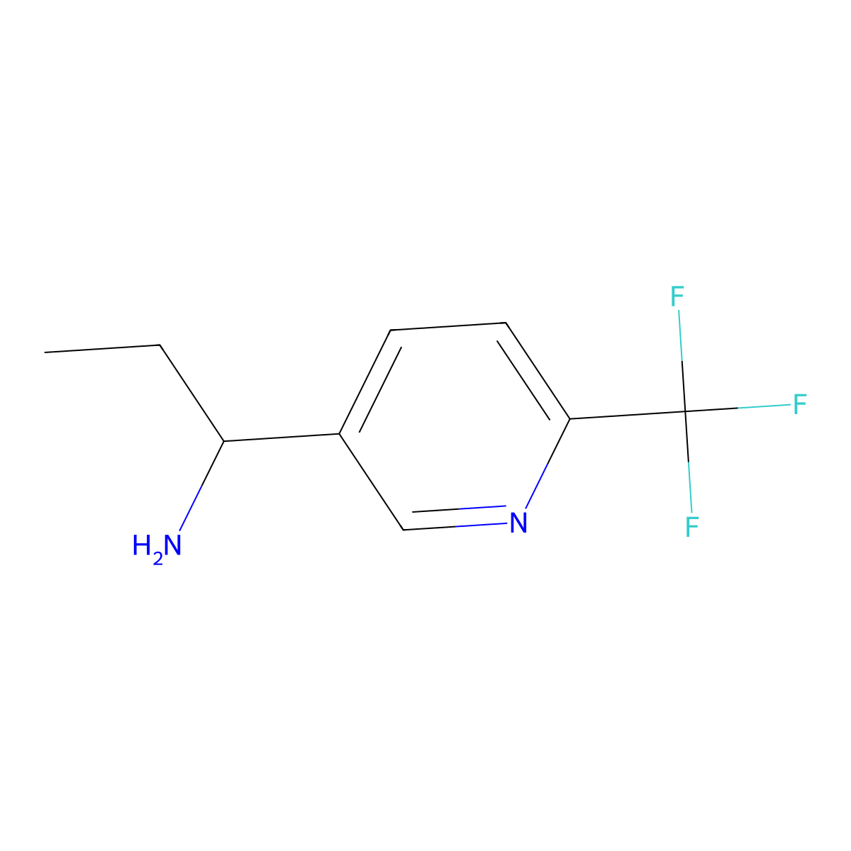 1-(6-(Trifluoromethyl)pyridin-3-yl)propan-1-amine molecular structure, CAS 1270424-42-4