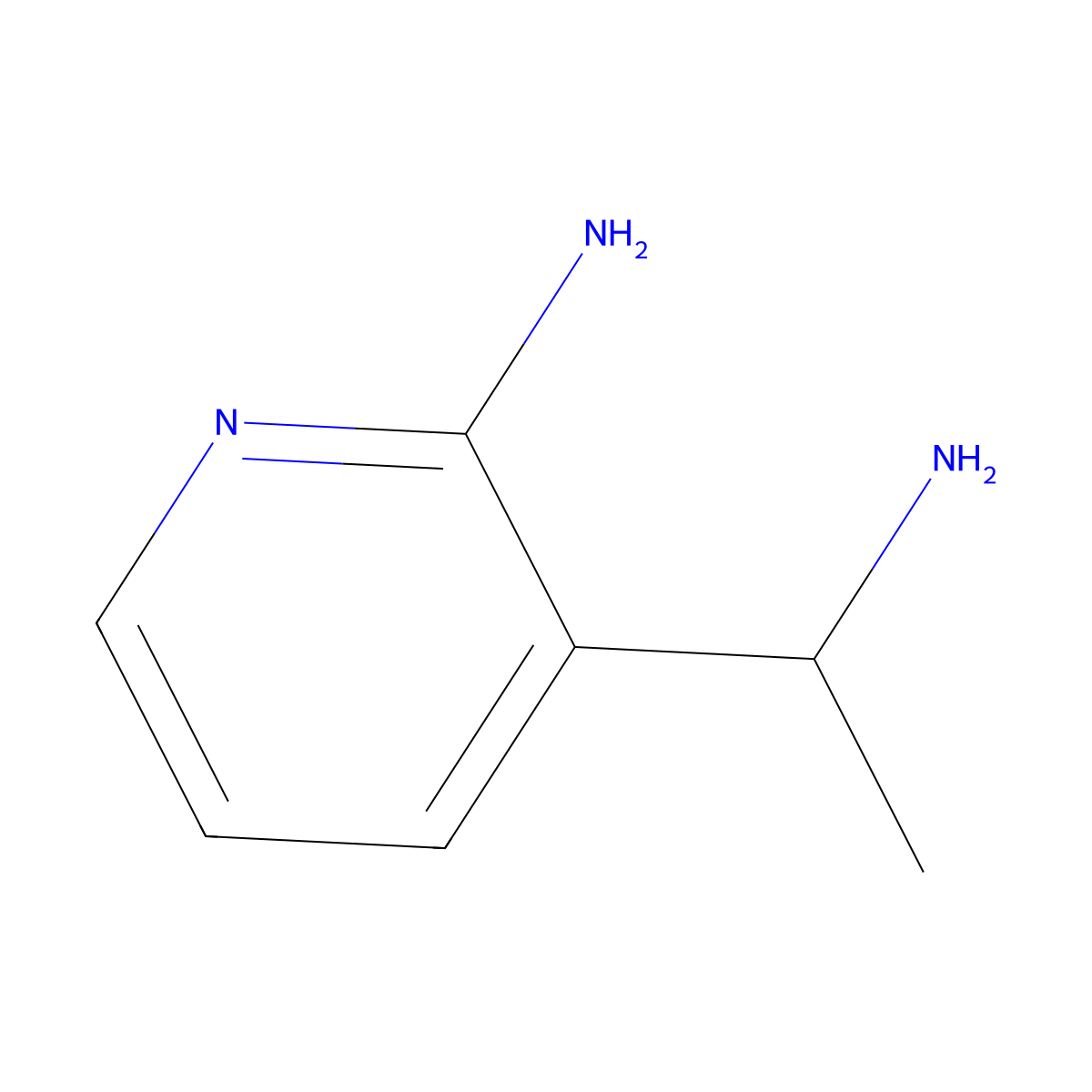 3-(1-Aminoethyl)pyridin-2-amine molecular structure, CAS 1270426-72-6
