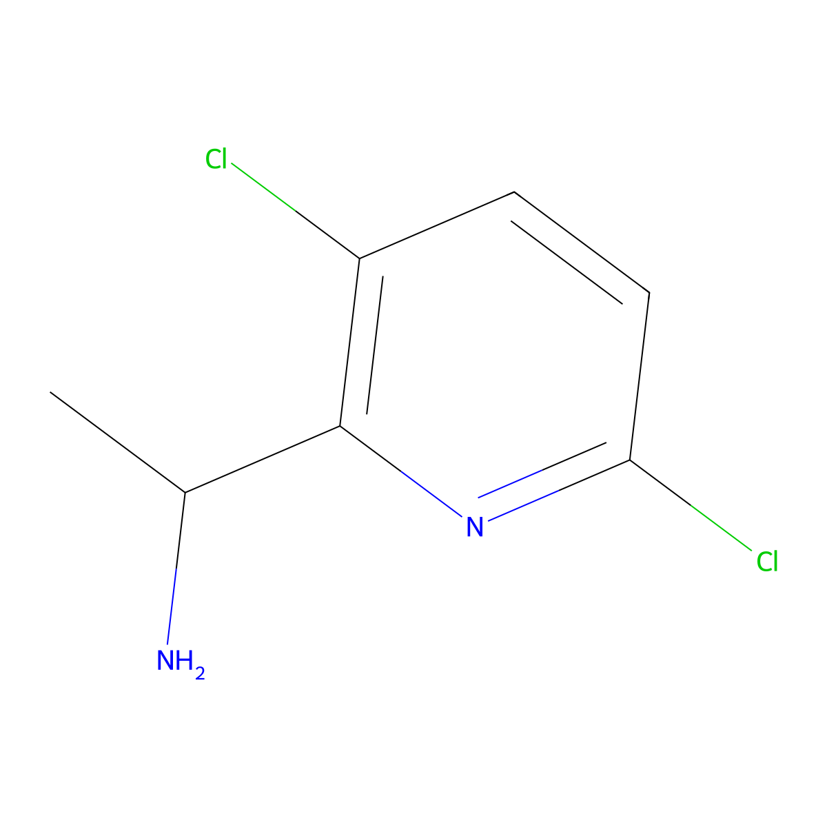 1-(3,6-Dichloropyridin-2-yl)ethan-1-amine molecular structure, CAS 1270427-85-4