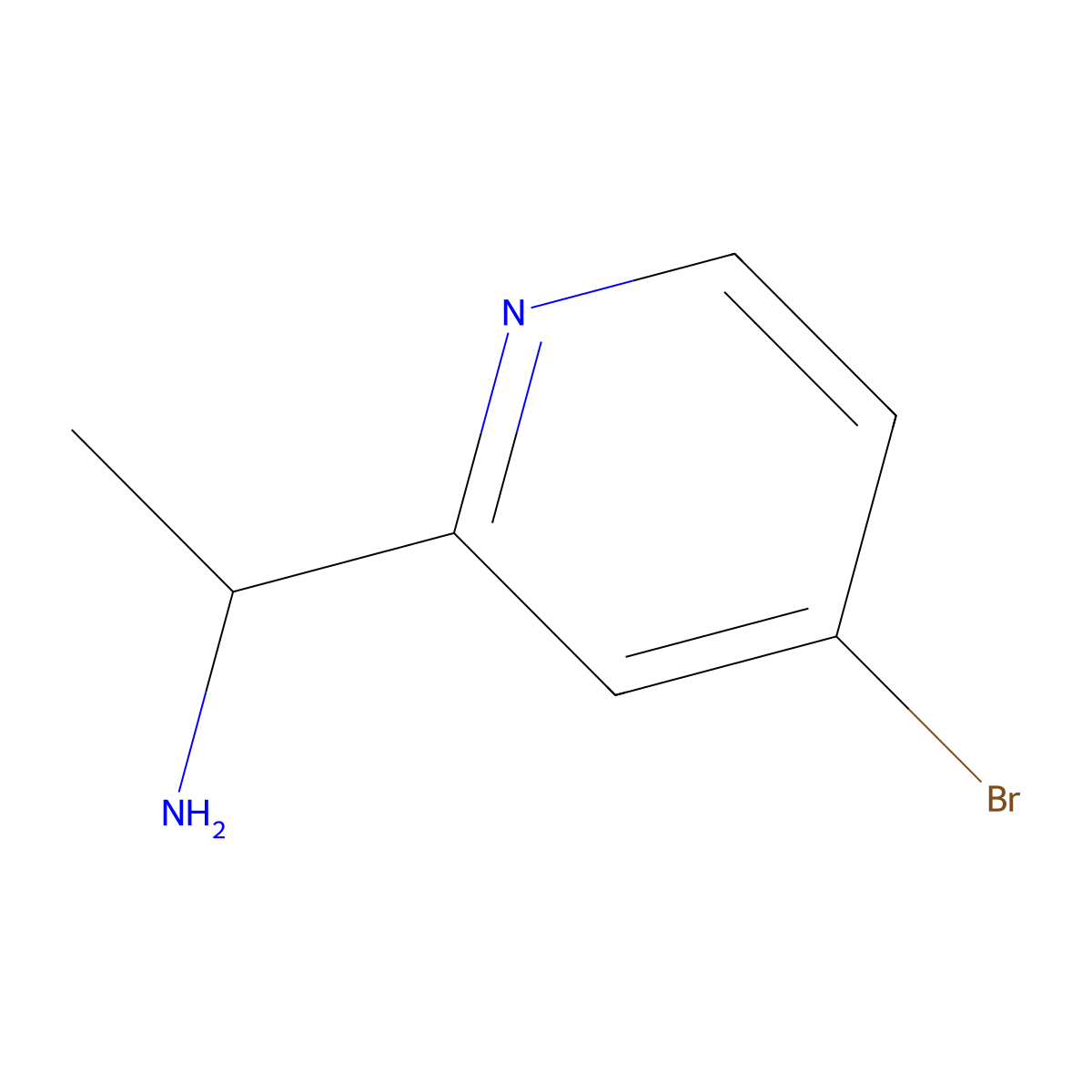 1-(4-Bromopyridin-2-yl)ethanamine molecular structure, CAS 1270432-26-2