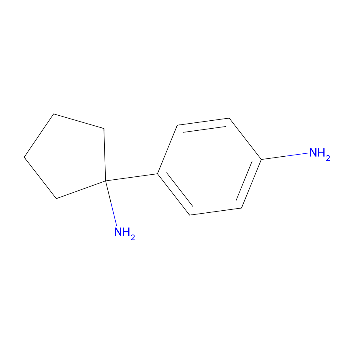 4-(1-Aminocyclopentyl)aniline molecular structure, CAS 1270432-63-7
