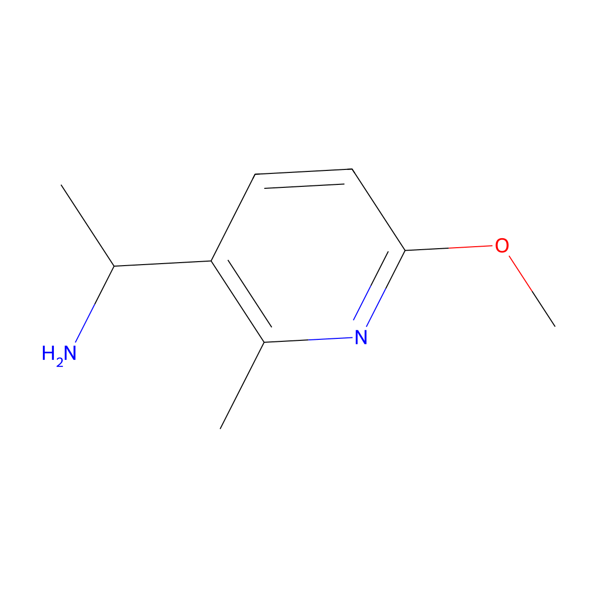 1-(6-Methoxy-2-methylpyridin-3-yl)ethanamine molecular structure, CAS 1270432-80-8