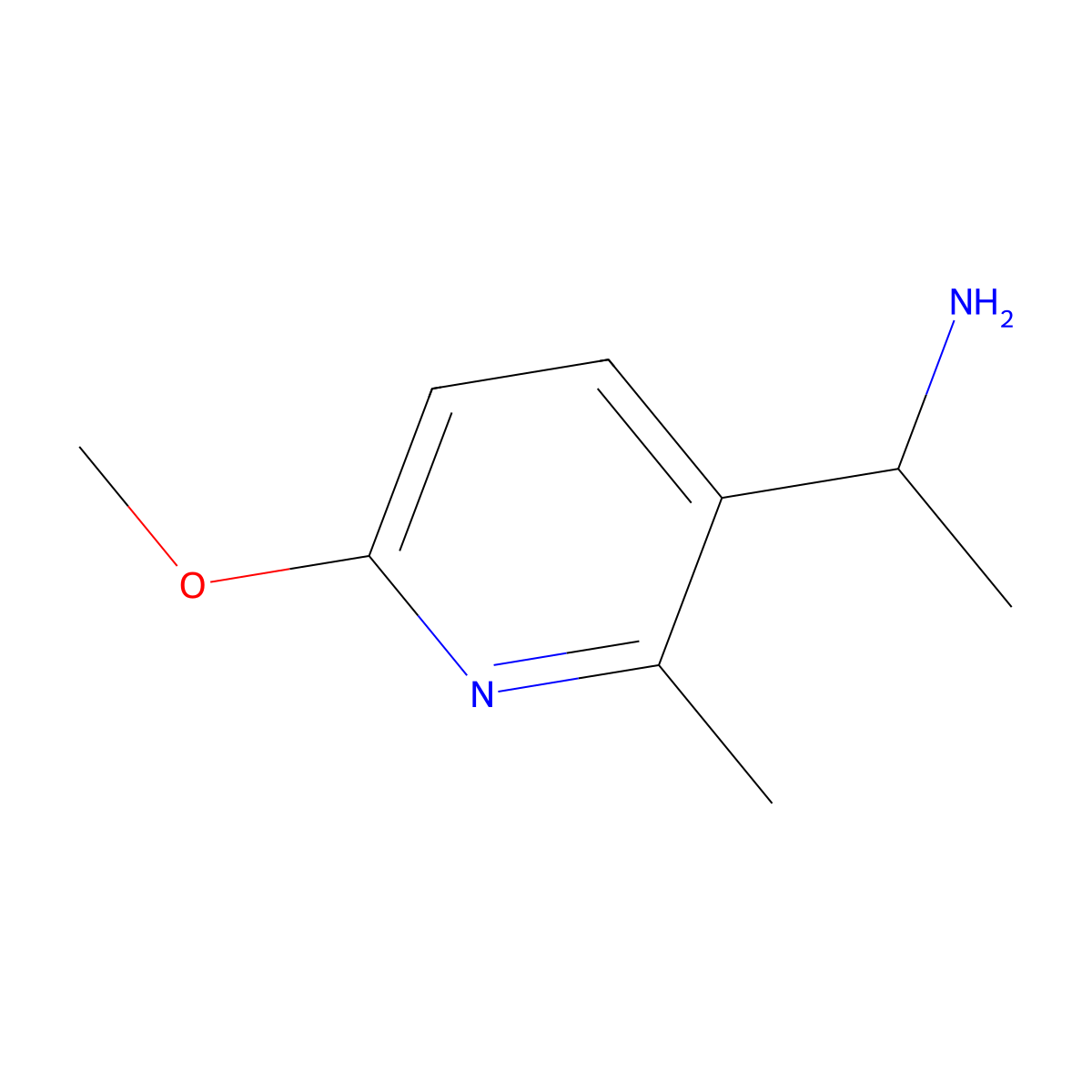 1-(6-Methoxy-2-methylpyridin-3-yl)ethanamine molecular structure, CAS 1270432-80-8