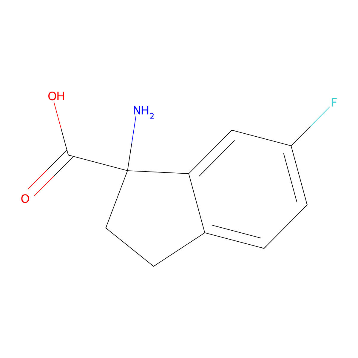 1-Amino-6-fluoro-2,3-dihydro-1H-indene-1-carboxylic acid molecular structure, CAS 1270433-43-6