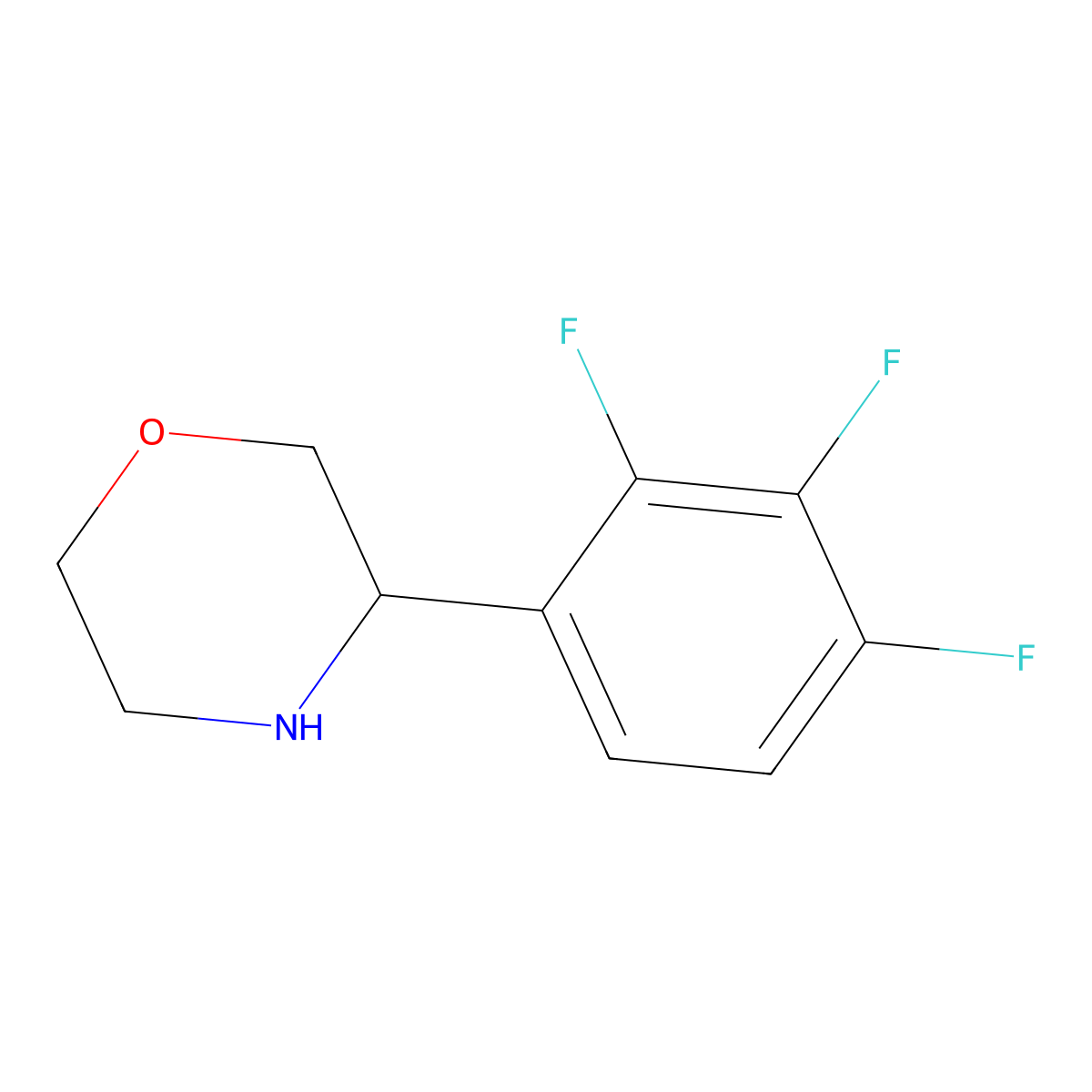 3-(2,3,4-Trifluorophenyl)morpholine molecular structure, CAS 1270437-30-3