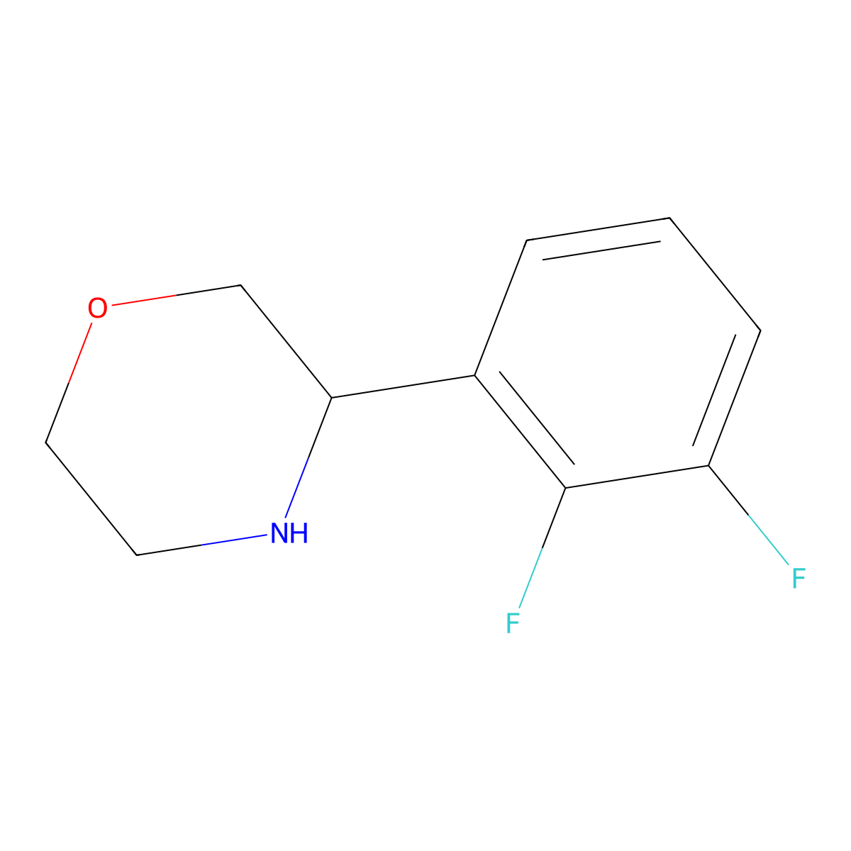 3-(2,3-Difluorophenyl)morpholine molecular structure, CAS 1270438-09-9