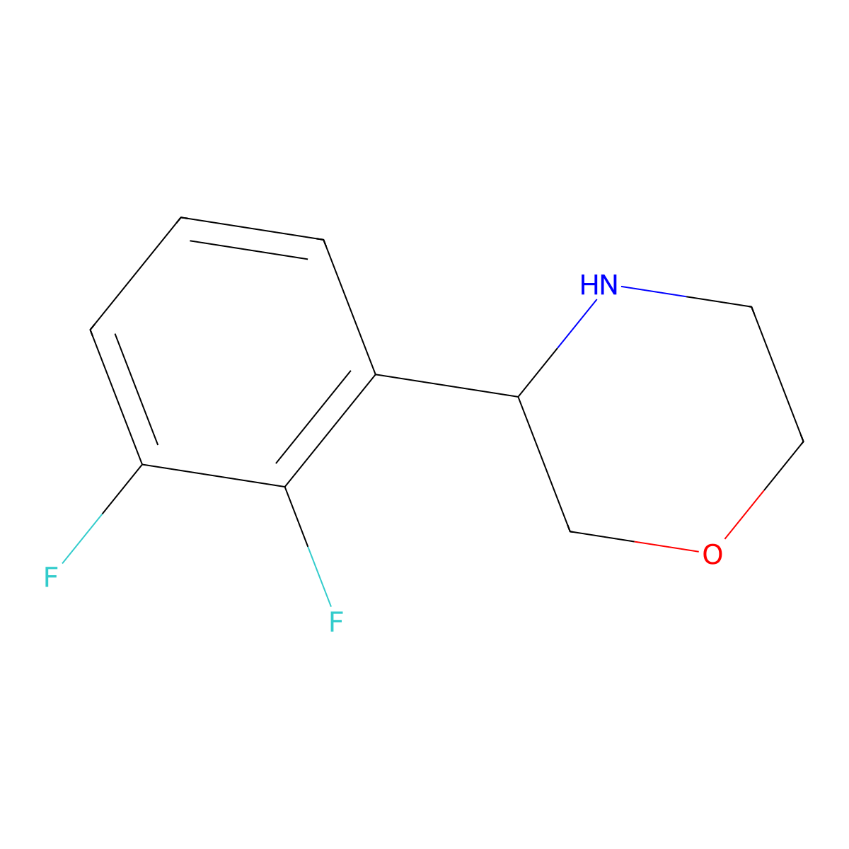 3-(2,3-Difluorophenyl)morpholine molecular structure, CAS 1270438-09-9