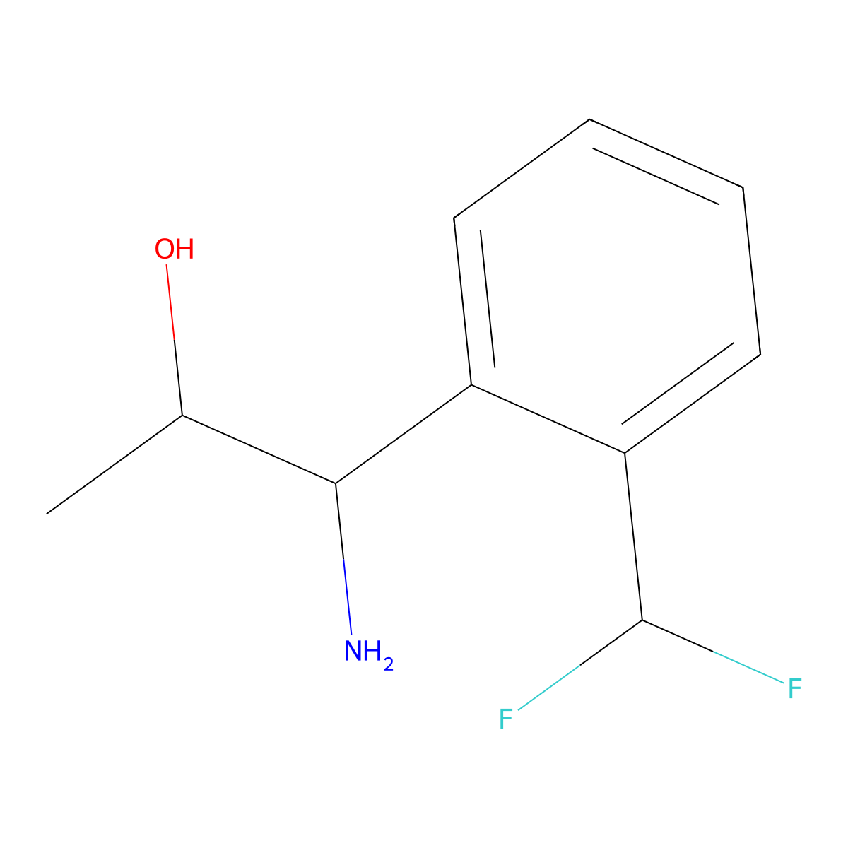 1-Amino-1-[2-(difluoromethyl)phenyl]propan-2-OL molecular structure, CAS 1270438-44-2