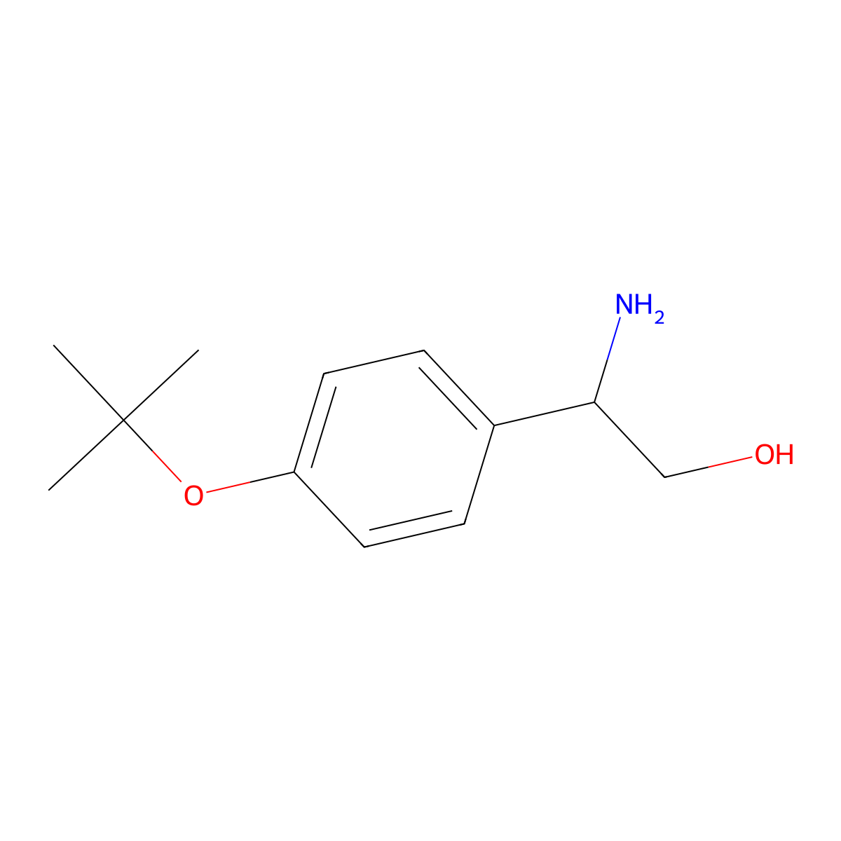 2-Amino-2-(4-(tert-butoxy)phenyl)ethan-1-ol molecular structure, CAS 1270440-48-6