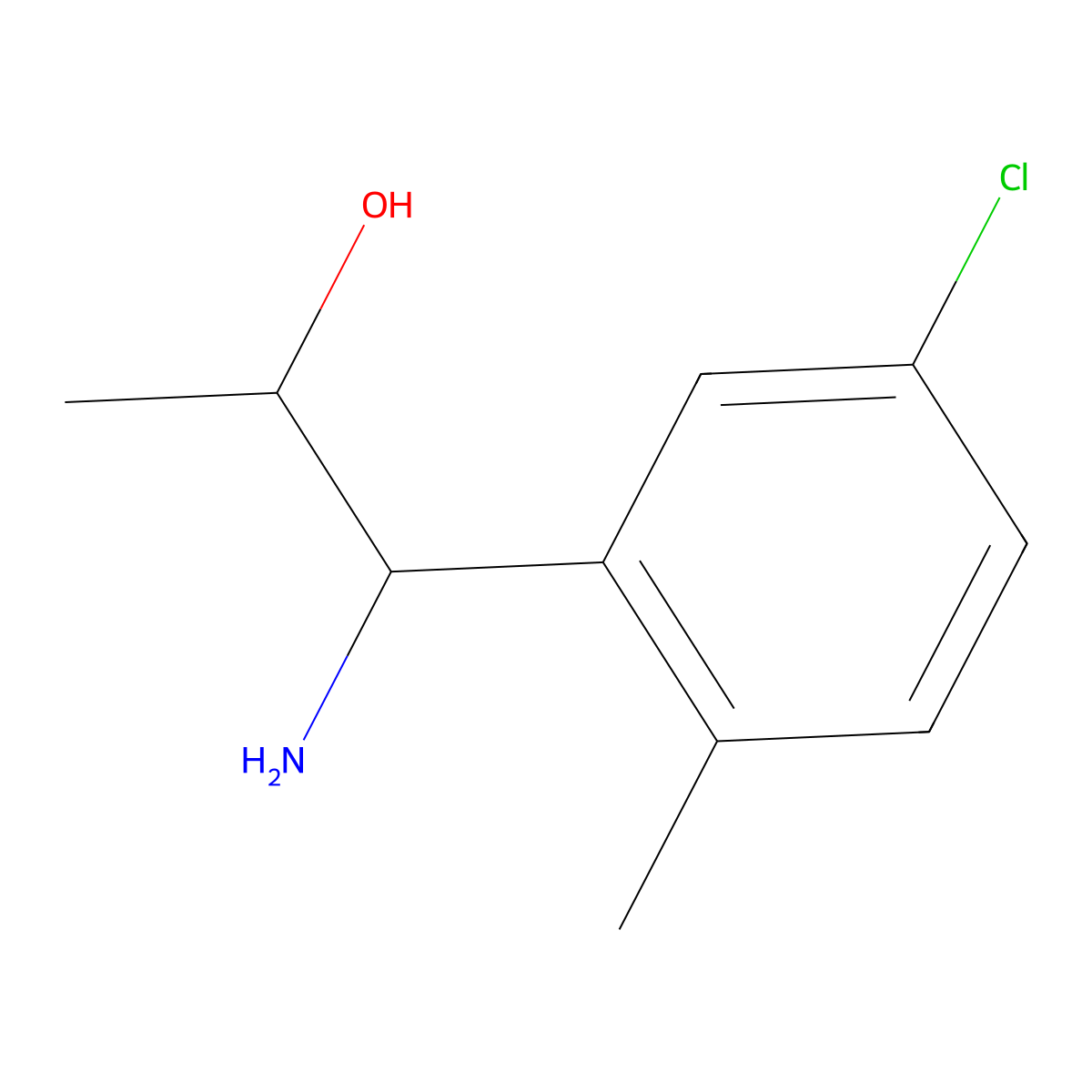 1-Amino-1-(5-chloro-2-methylphenyl)propan-2-ol molecular structure, CAS 1270443-32-7