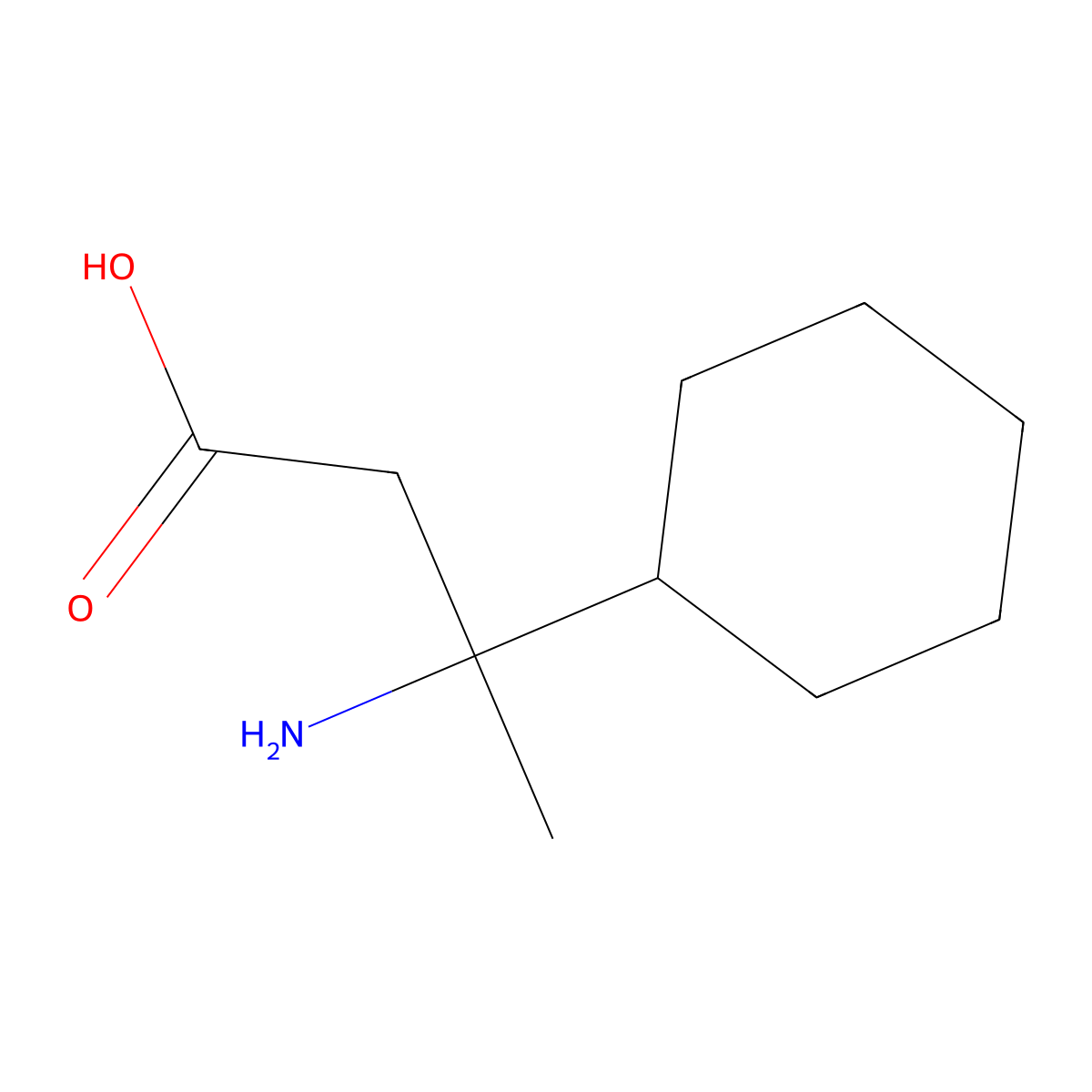 3-Amino-3-cyclohexylbutanoic acid molecular structure, CAS 1270444-33-1