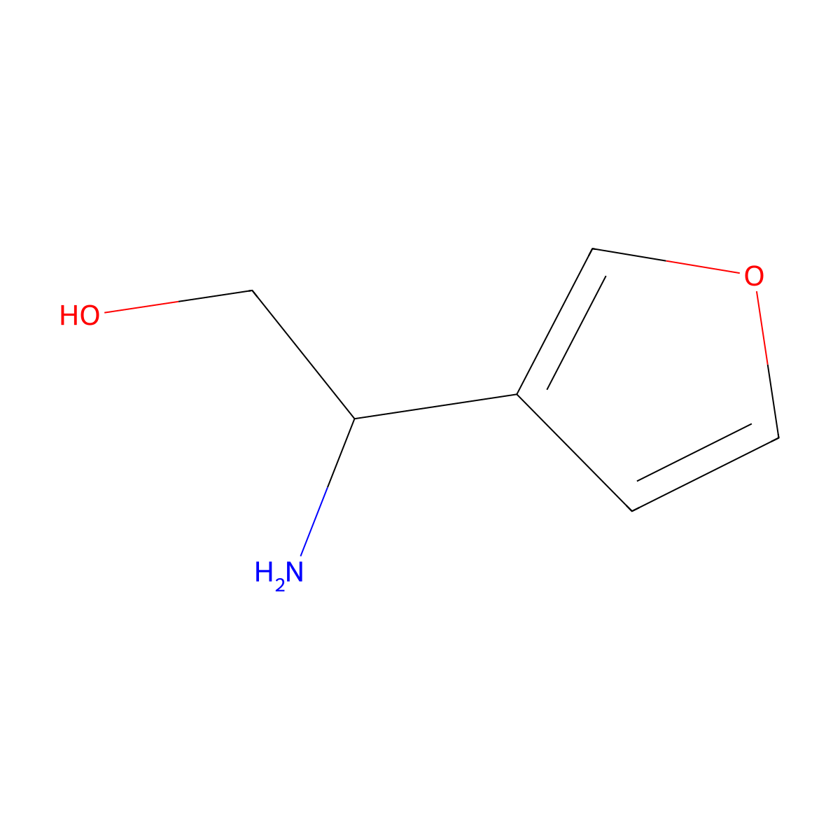 2-Amino-2-(furan-3-YL)ethan-1-OL molecular structure, CAS 1270445-48-1