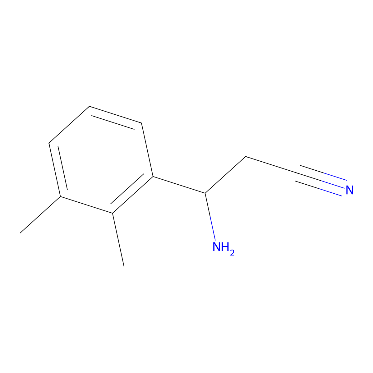 3-Amino-3-(2,3-dimethylphenyl)propanenitrile molecular structure, CAS 1270448-40-2