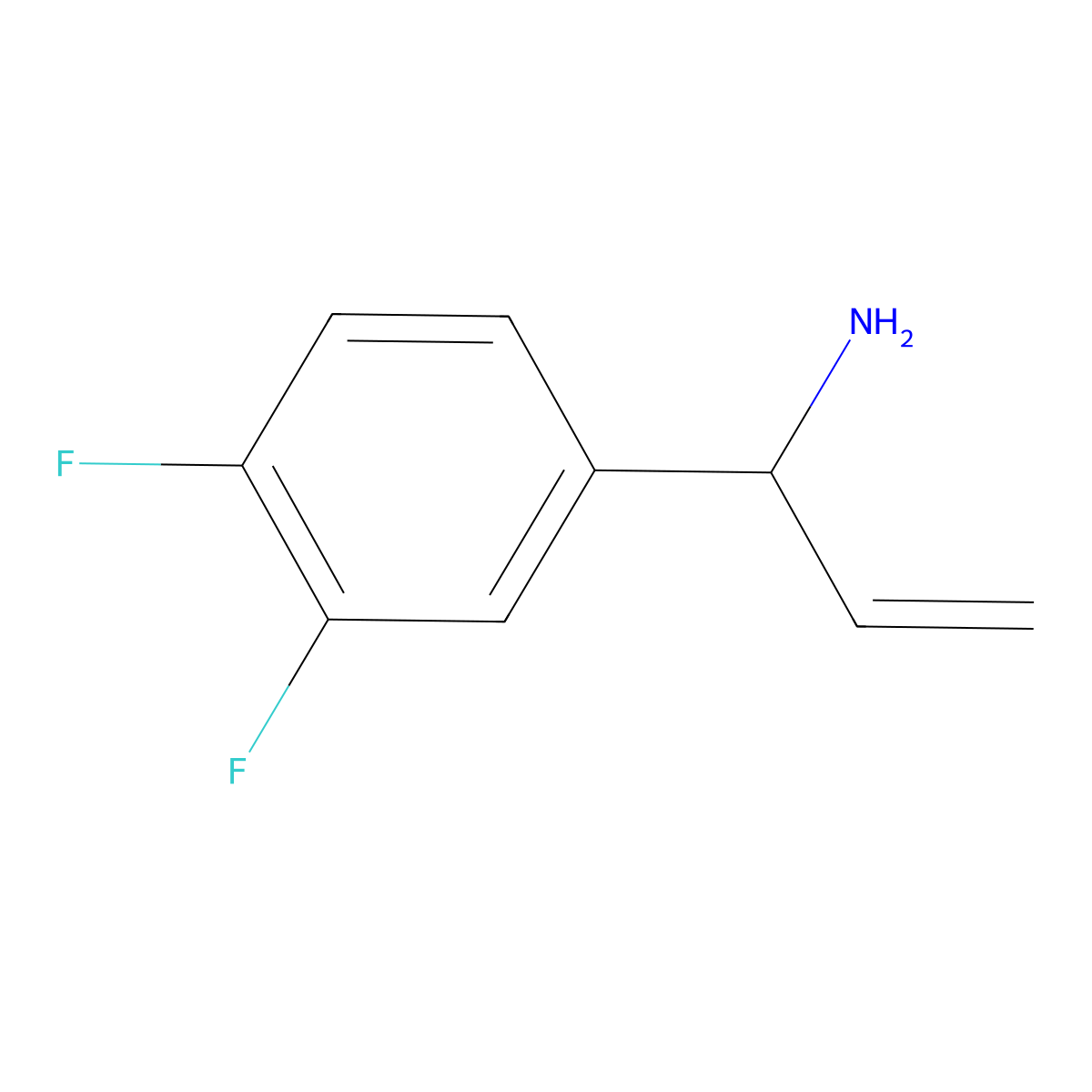 1-(3,4-Difluorophenyl)prop-2-EN-1-amine molecular structure, CAS 1270449-49-4