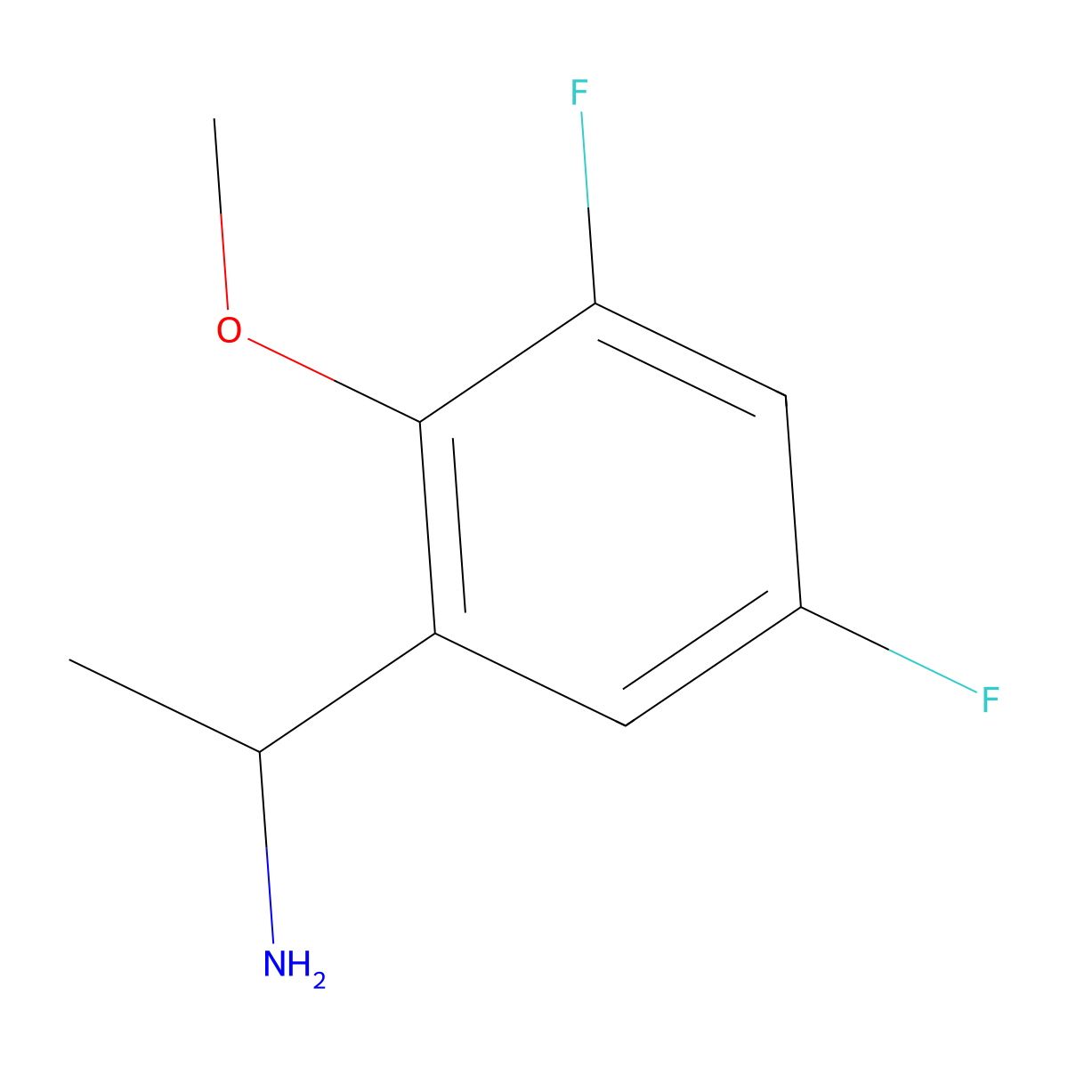 1-(3,5-Difluoro-2-methoxyphenyl)ethan-1-amine molecular structure, CAS 1270450-85-5
