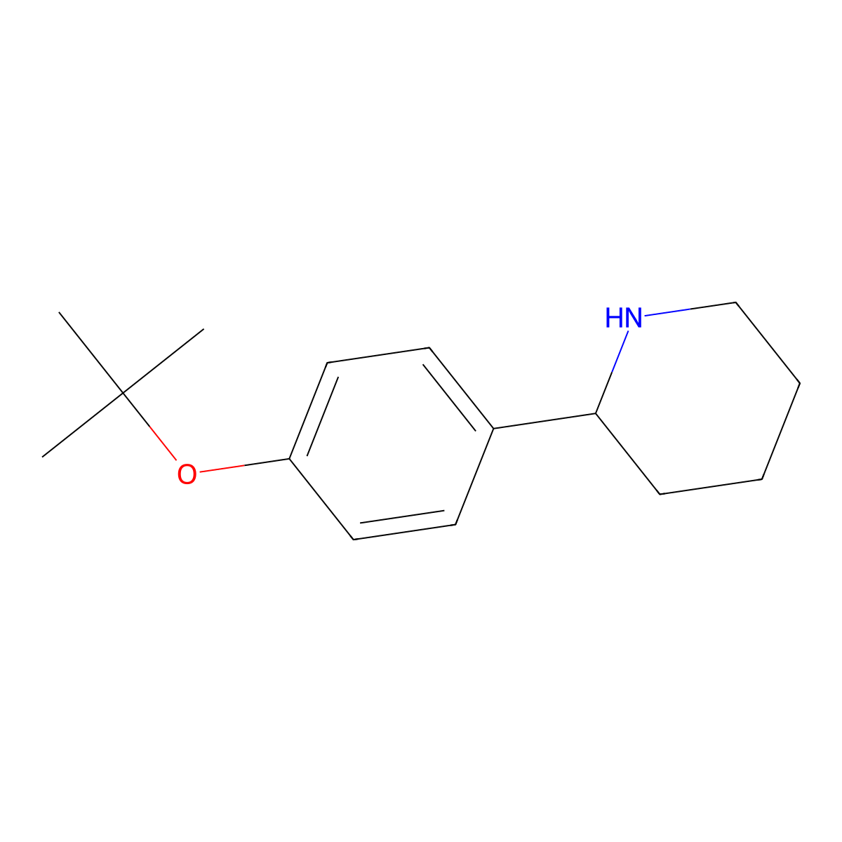 2-[4-(Tert-butoxy)phenyl]piperidine molecular structure, CAS 1270451-08-5