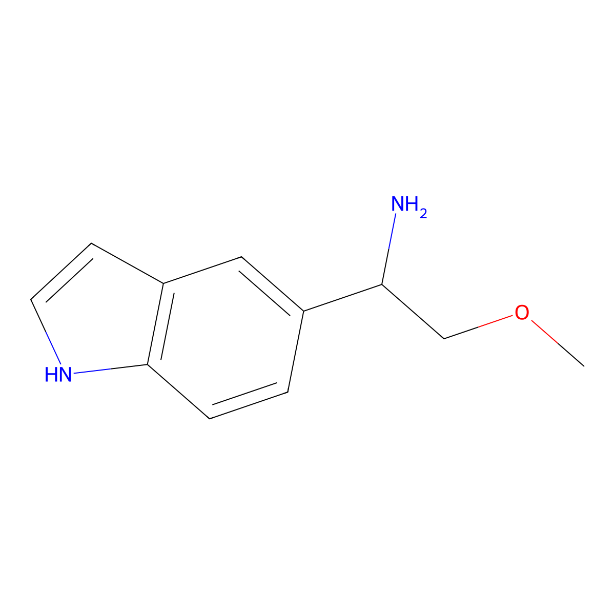 1-(1H-indol-5-yl)-2-methoxyethan-1-amine molecular structure, CAS 1270451-31-4