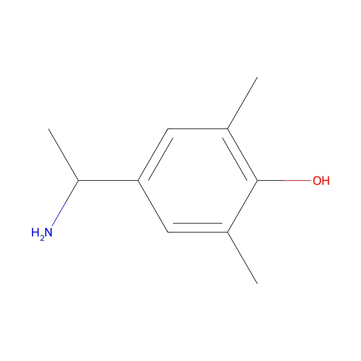 4-(1-Aminoethyl)-2,6-dimethylphenol molecular structure, CAS 1270452-53-3