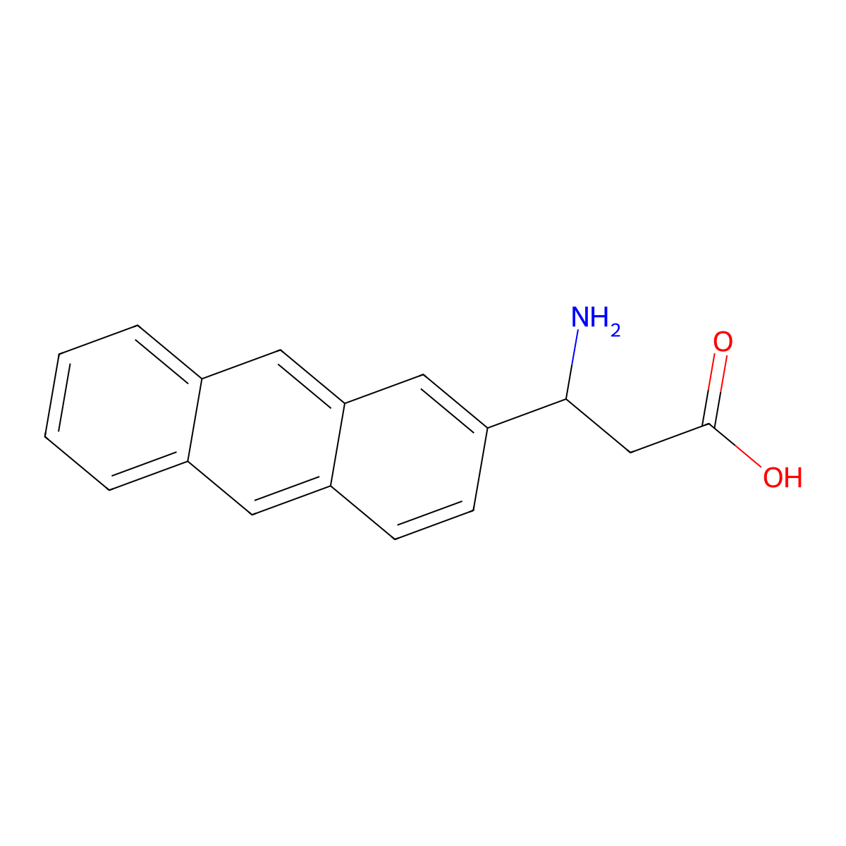 3-Amino-3-(2-anthryl)propanoic acid molecular structure, CAS 1270453-81-0