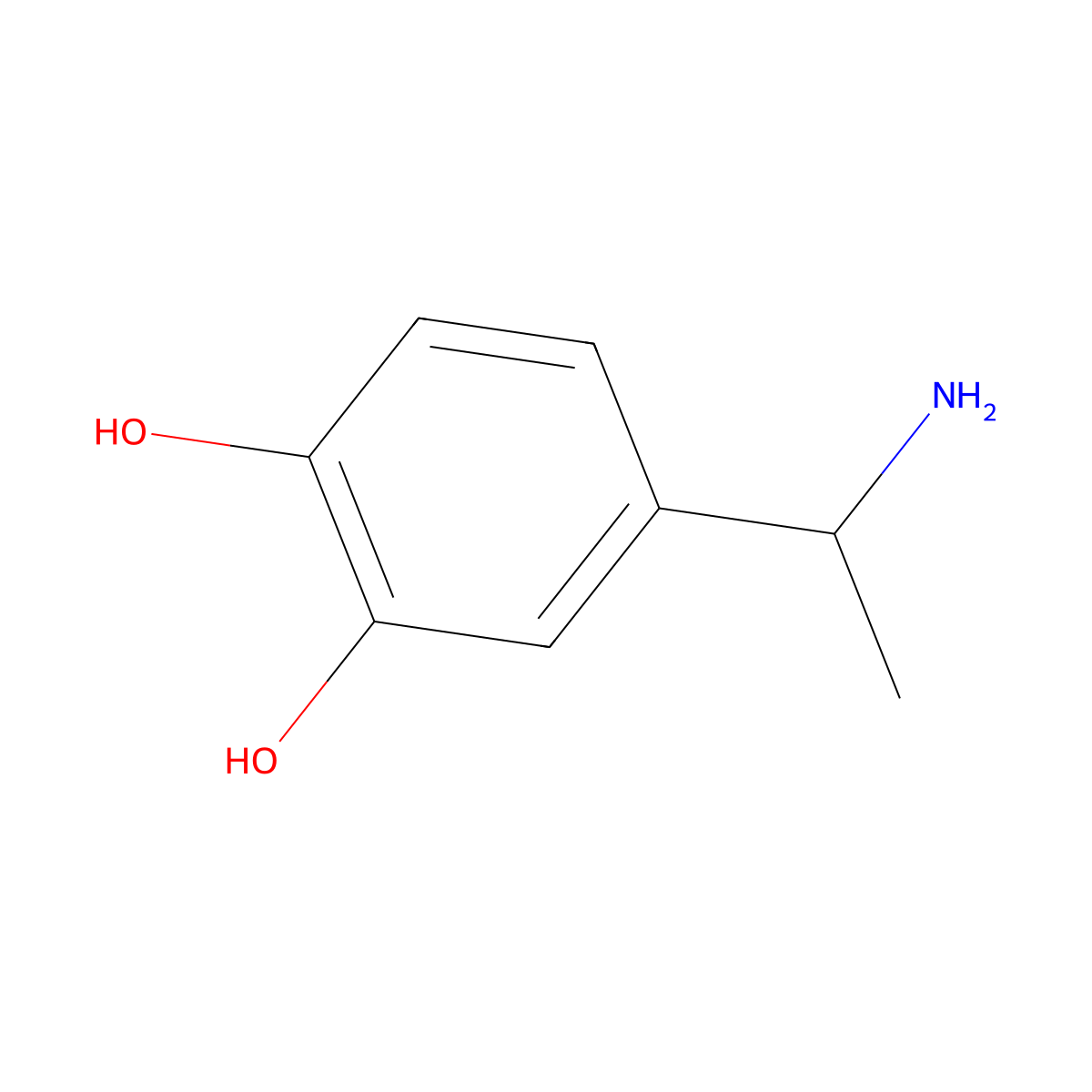 4-(1-Aminoethyl)benzene-1,2-diol molecular structure, CAS 1270454-85-7