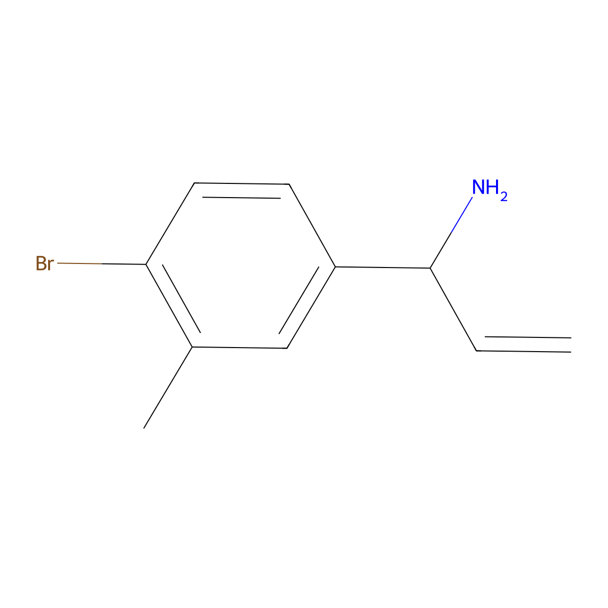 1-(4-Bromo-3-methylphenyl)prop-2-EN-1-amine molecular structure, CAS 1270455-79-2