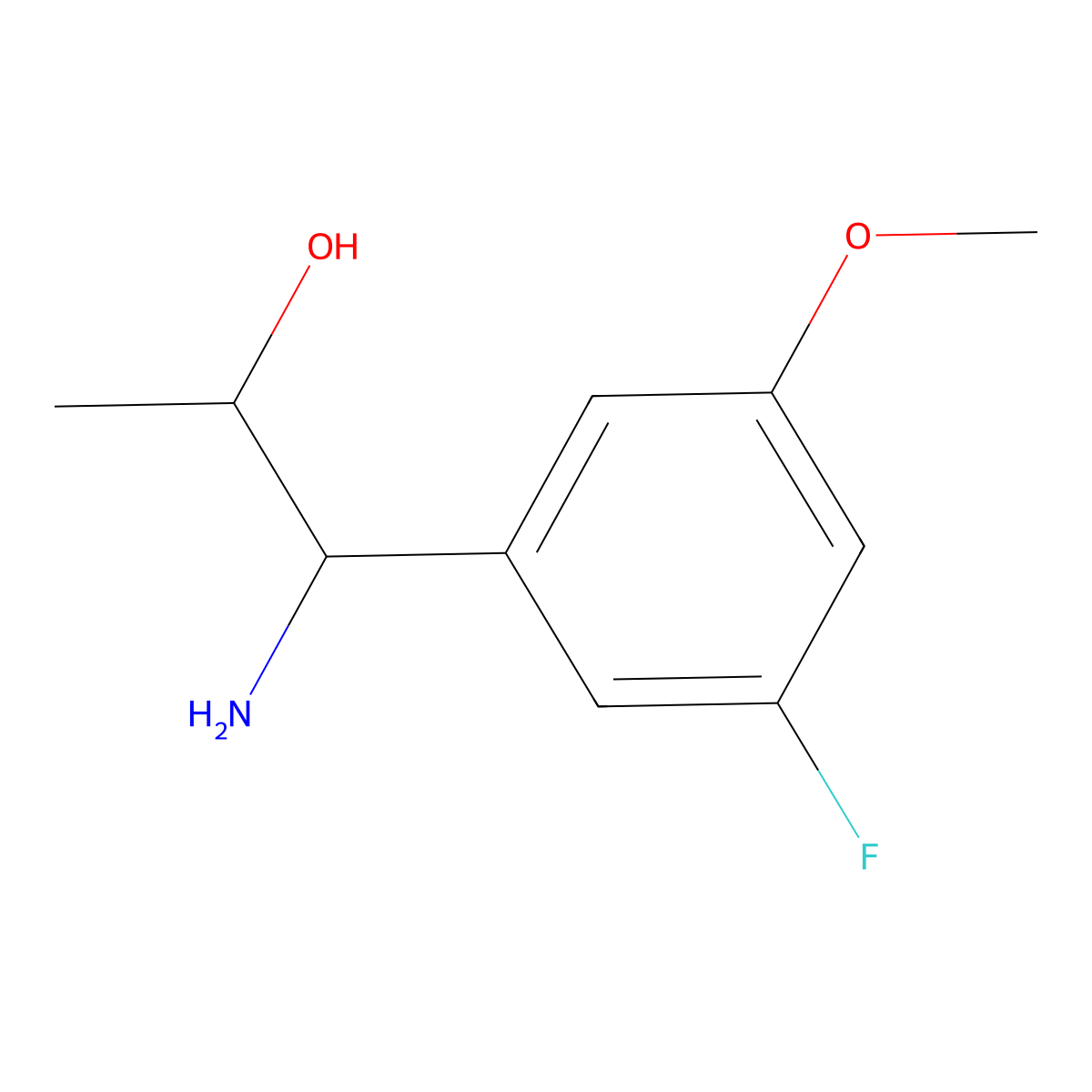 1-Amino-1-(3-fluoro-5-methoxyphenyl)propan-2-OL molecular structure, CAS 1270456-82-0