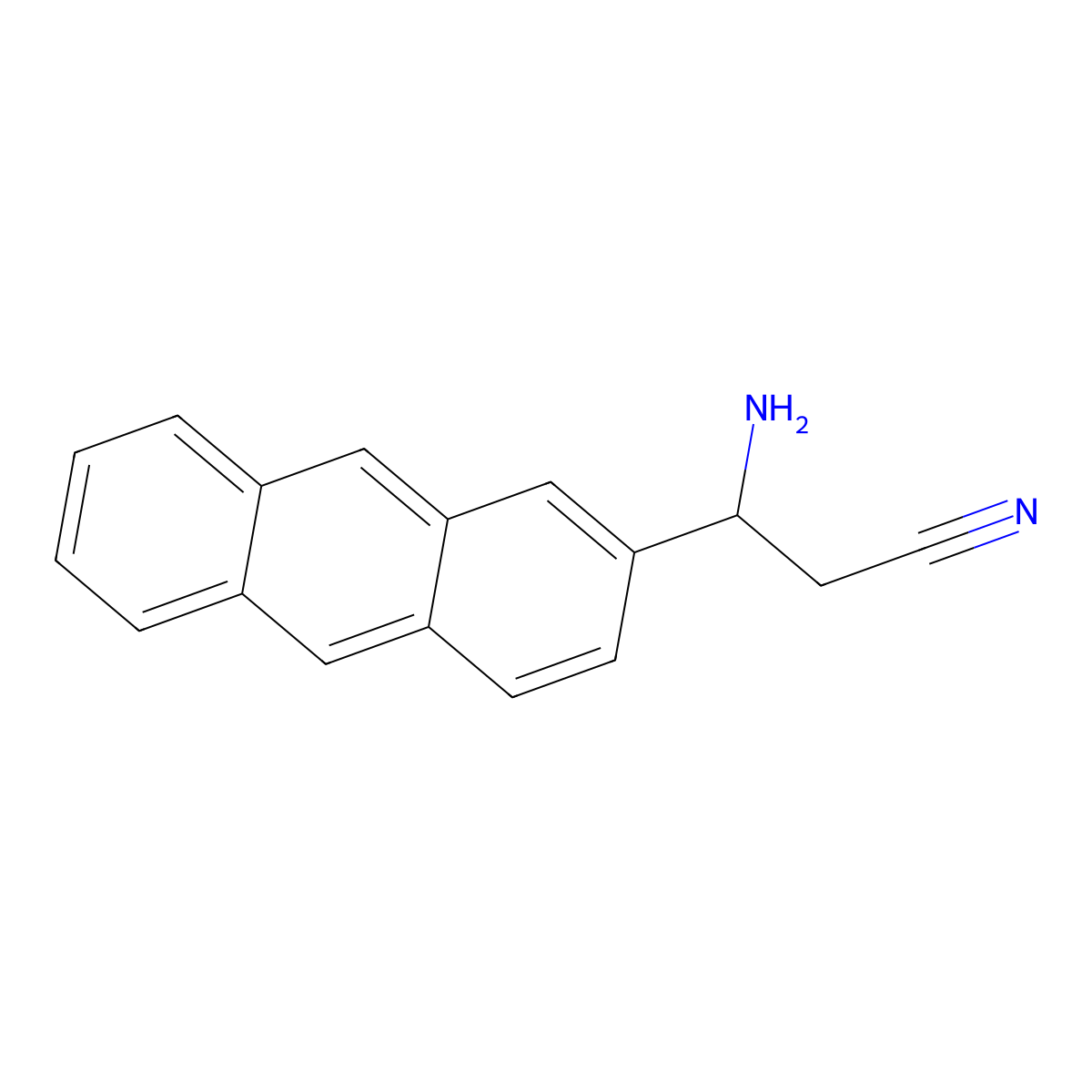 3-Amino-3-(2-anthryl)propanenitrile molecular structure, CAS 1270458-15-5
