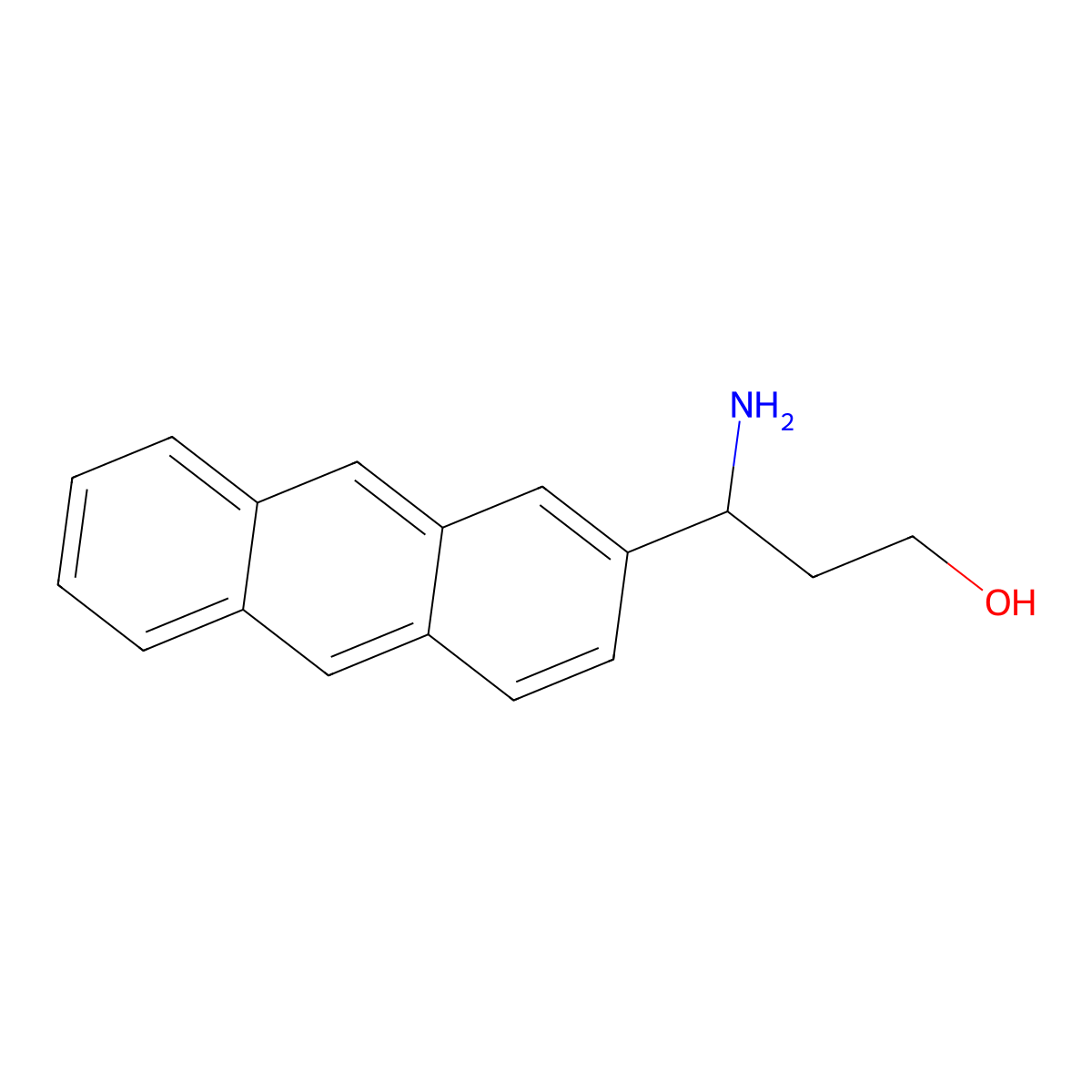 3-Amino-3-(2-anthryl)propan-1-OL molecular structure, CAS 1270458-22-4