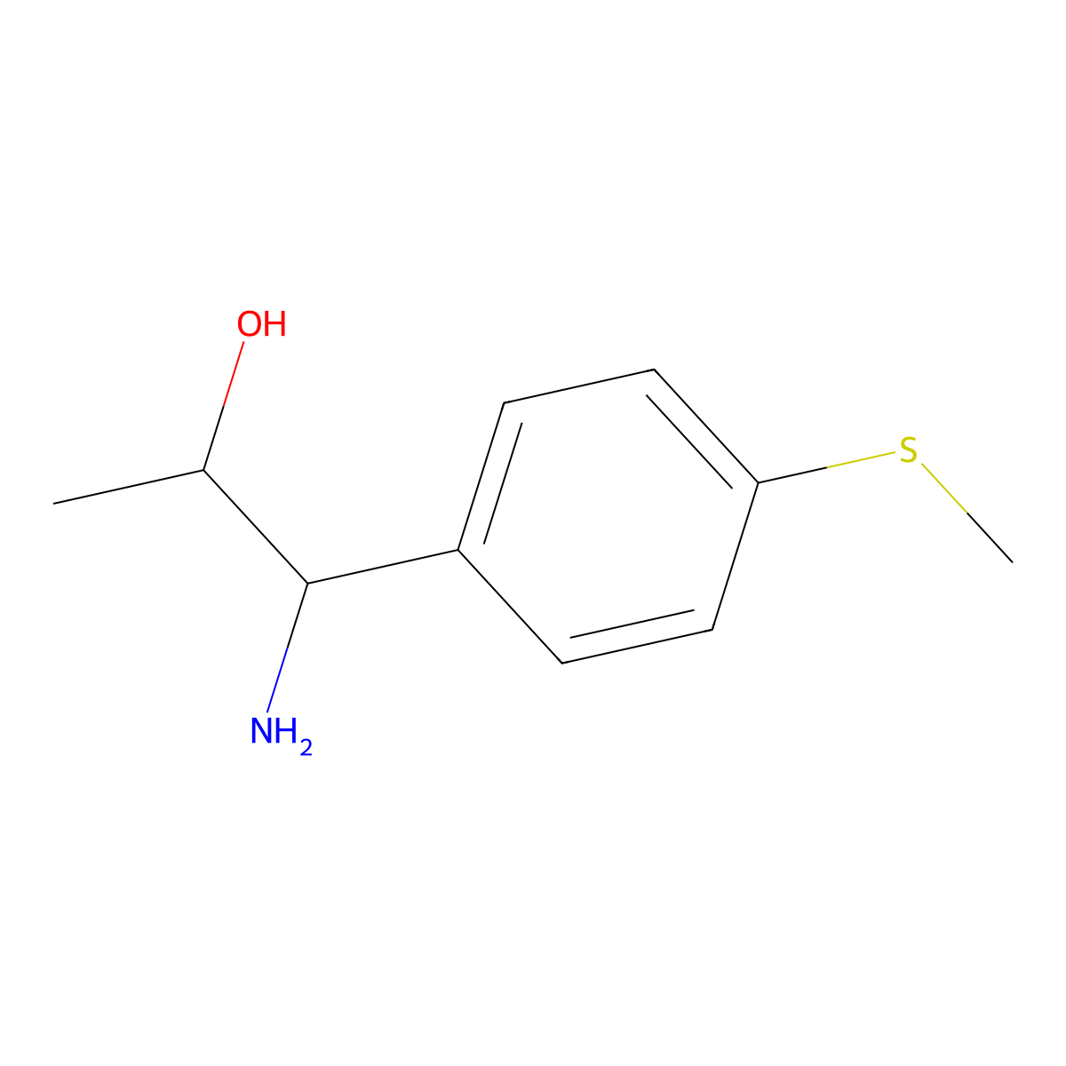 1-Amino-1-(4-methylthiophenyl)propan-2-OL molecular structure, CAS 1270459-14-7