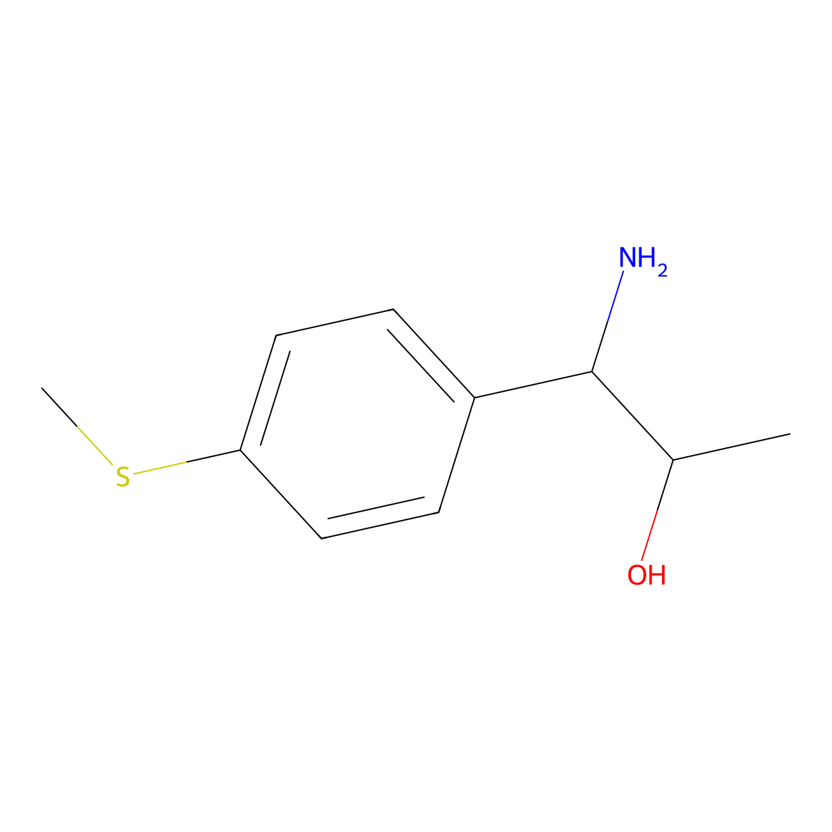1-Amino-1-(4-methylthiophenyl)propan-2-OL molecular structure, CAS 1270459-14-7