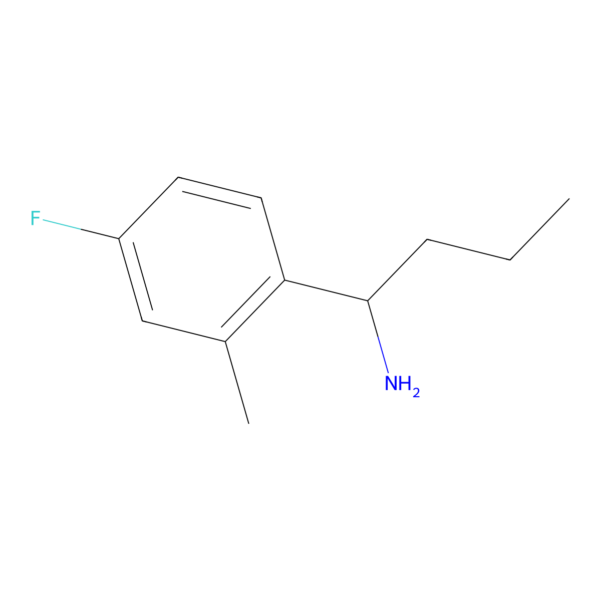 1-(4-Fluoro-2-methylphenyl)butan-1-amine molecular structure, CAS 1270459-93-2