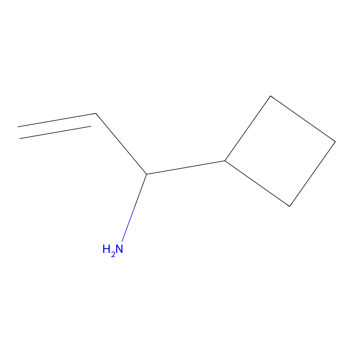 1-Cyclobutylprop-2-en-1-amine molecular structure, CAS 1270460-73-5