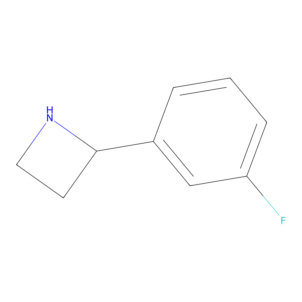 2-(3-Fluorophenyl)azetidine molecular structure, CAS 1270461-03-4