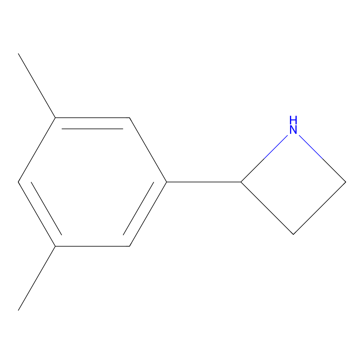 2-(3,5-Dimethylphenyl)azetidine molecular structure, CAS 1270461-18-1