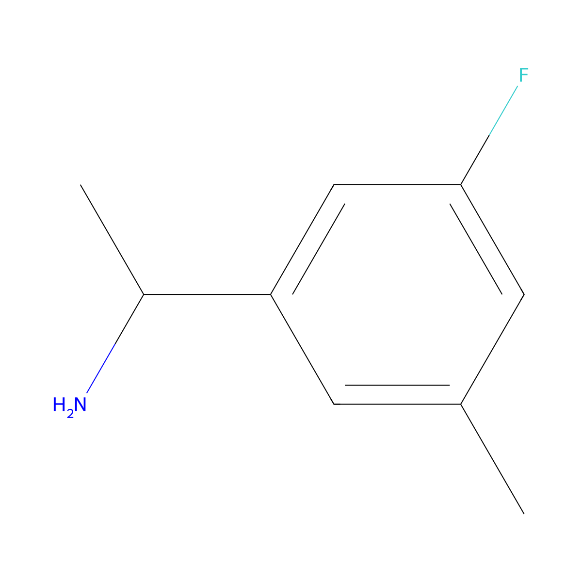 1-(3-Fluoro-5-methylphenyl)ethan-1-amine molecular structure, CAS 1270461-30-7