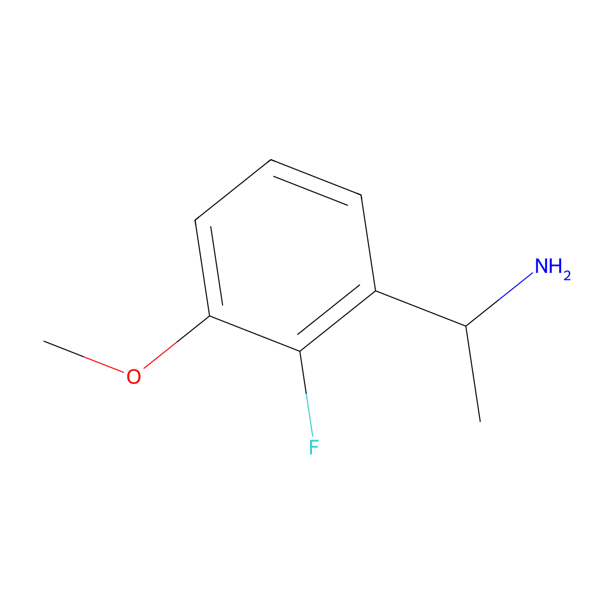 1-(2-Fluoro-3-methoxyphenyl)ethan-1-amine molecular structure, CAS 1270461-41-0